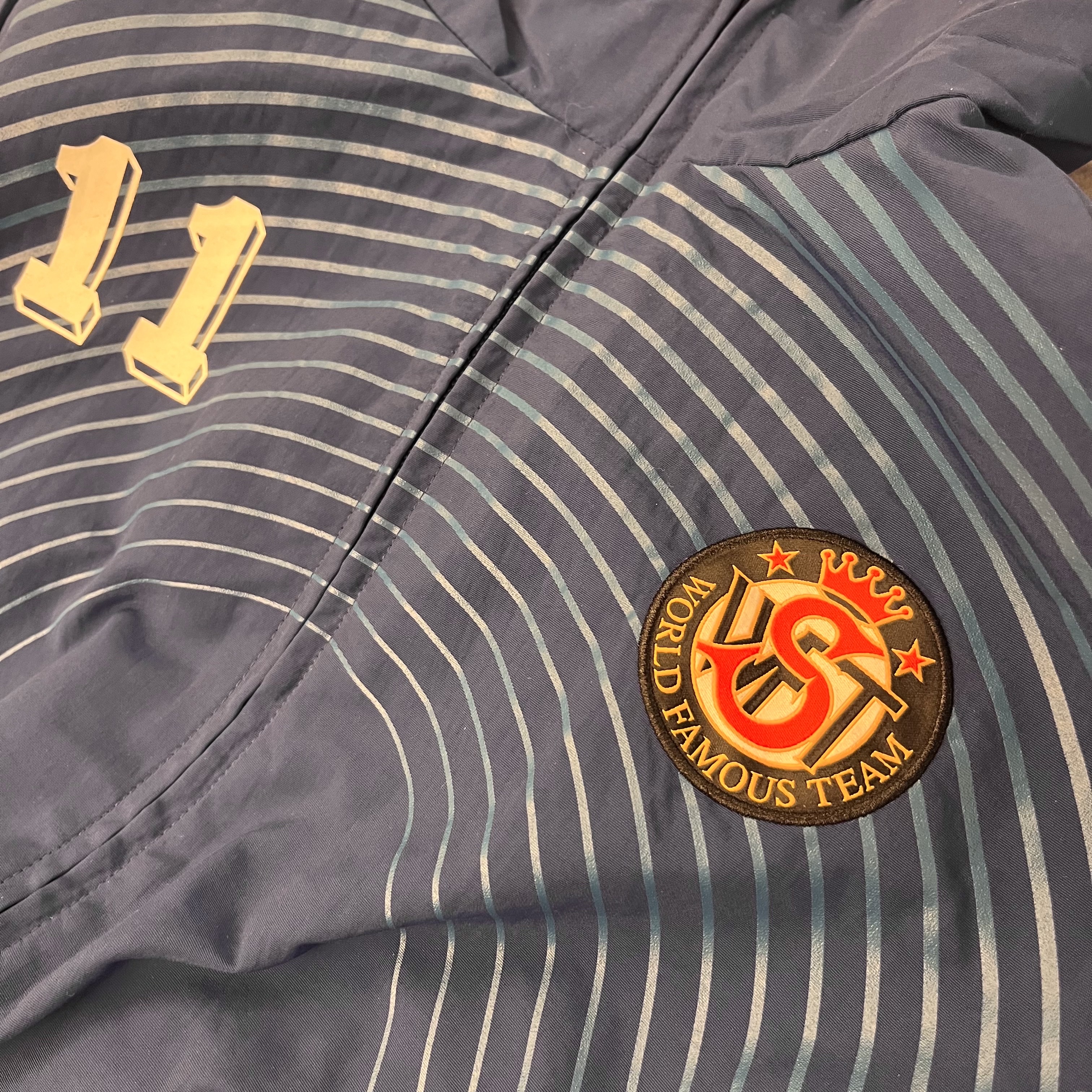 Supreme S Logo Track Jacket Navy - 24FW 착용 스타일 - 1