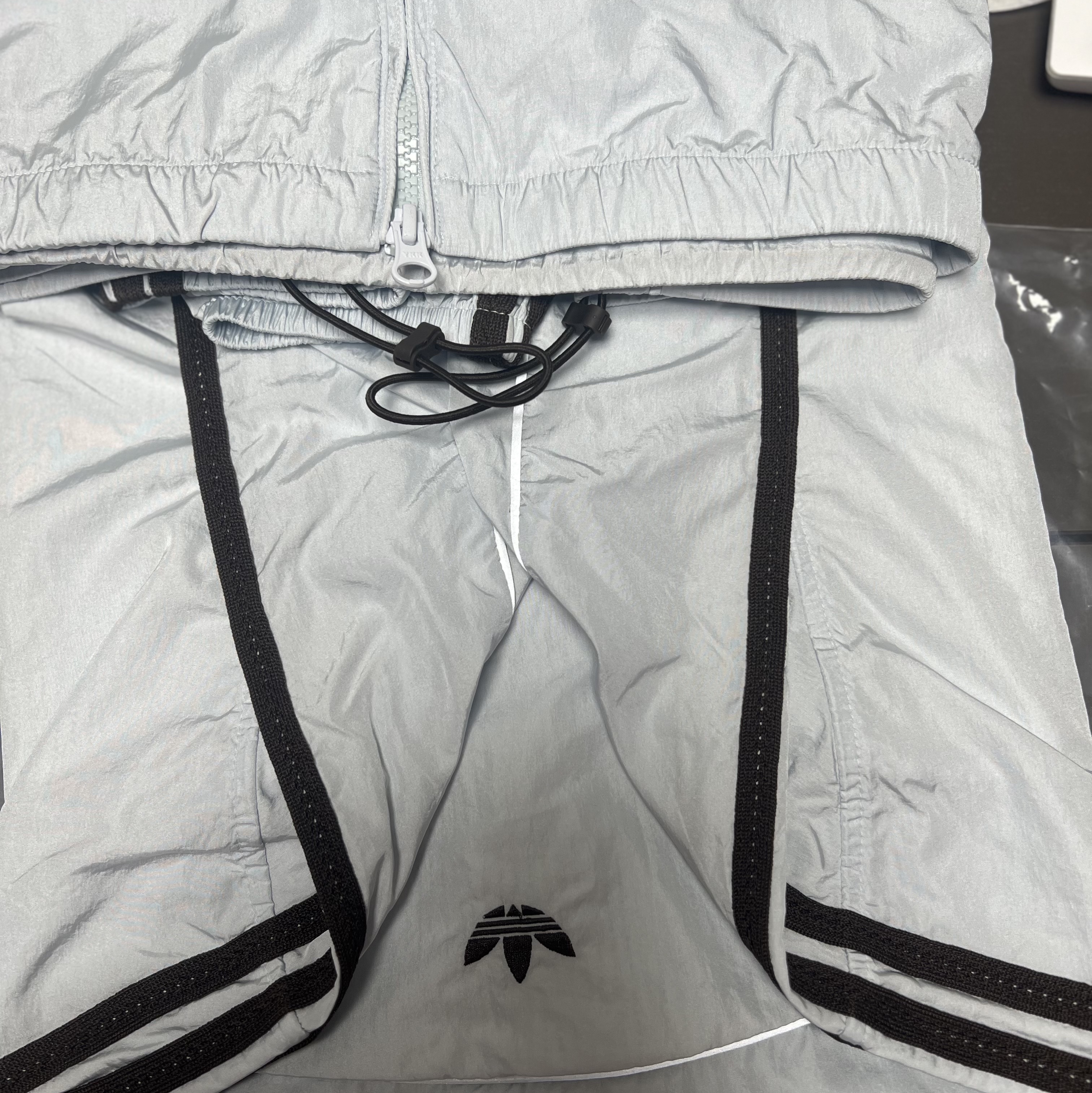 Adidas x Wales Bonner Statement Nylon Track Top Blue Tint - US Sizing 착용 스타일 - 2