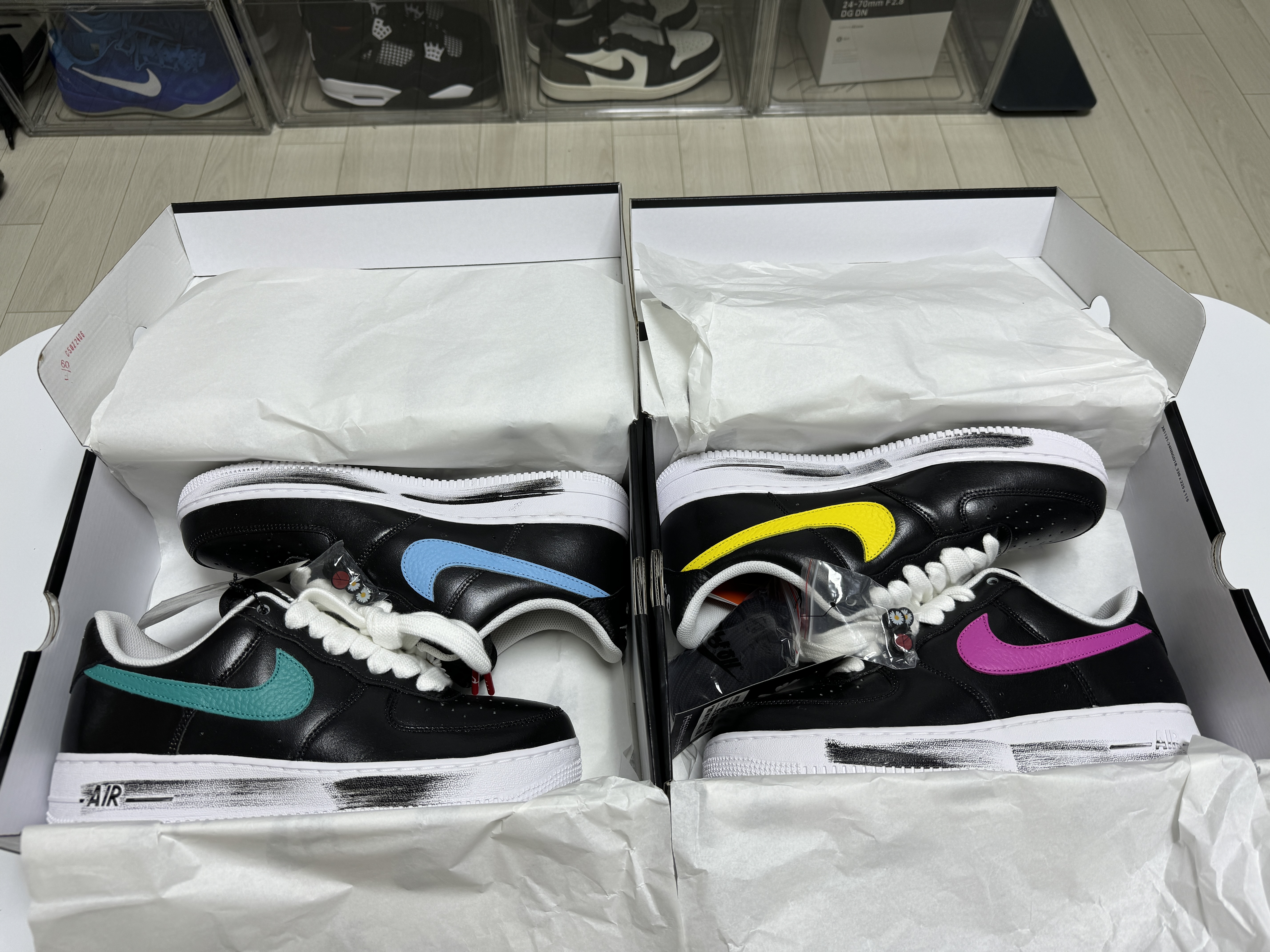Nike x Peaceminusone Air Force 1 Low Para-Noise 3.0 Black and Multicolor 착용 스타일 - 1