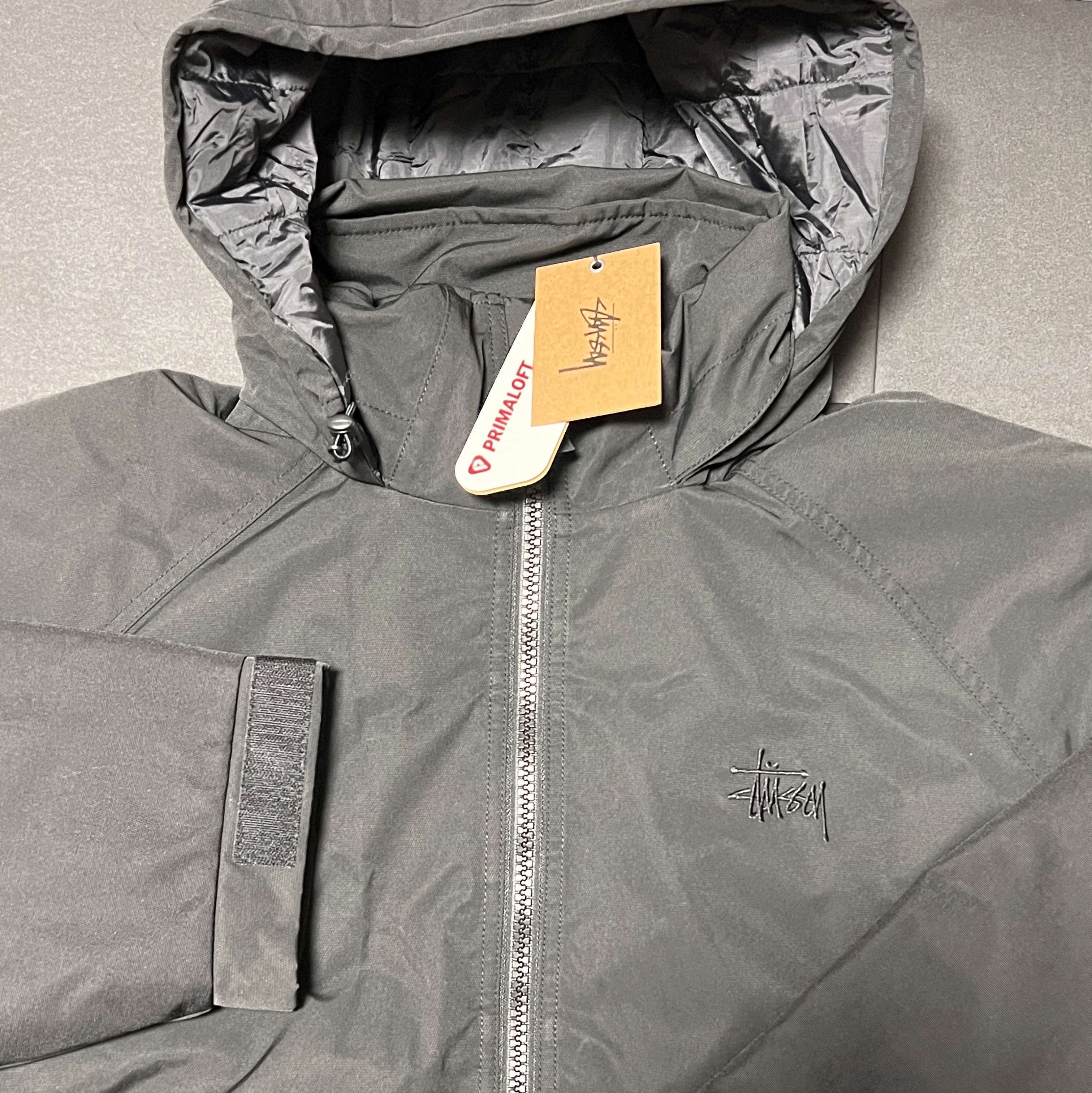 Stussy Short Military Parka Black 착용 스타일 - 1