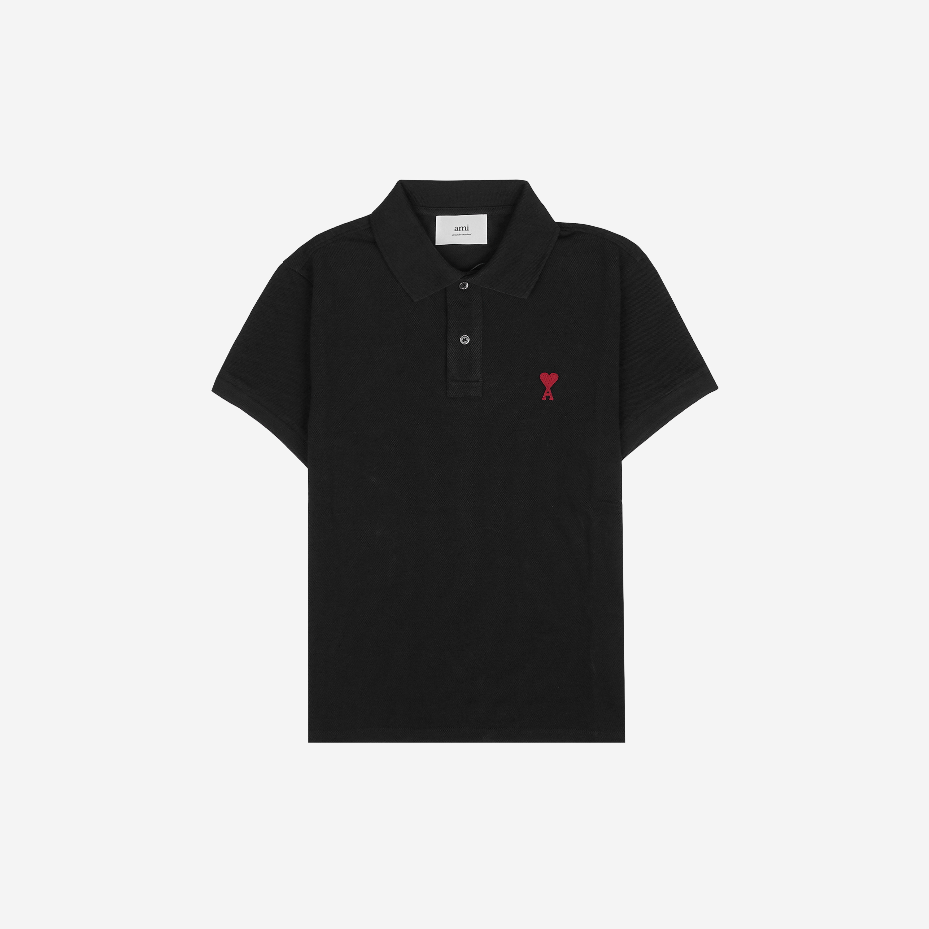 아미 스몰 하트 로고 폴로 셔츠 블랙(AMI de Coeur Polo Shirt Black)