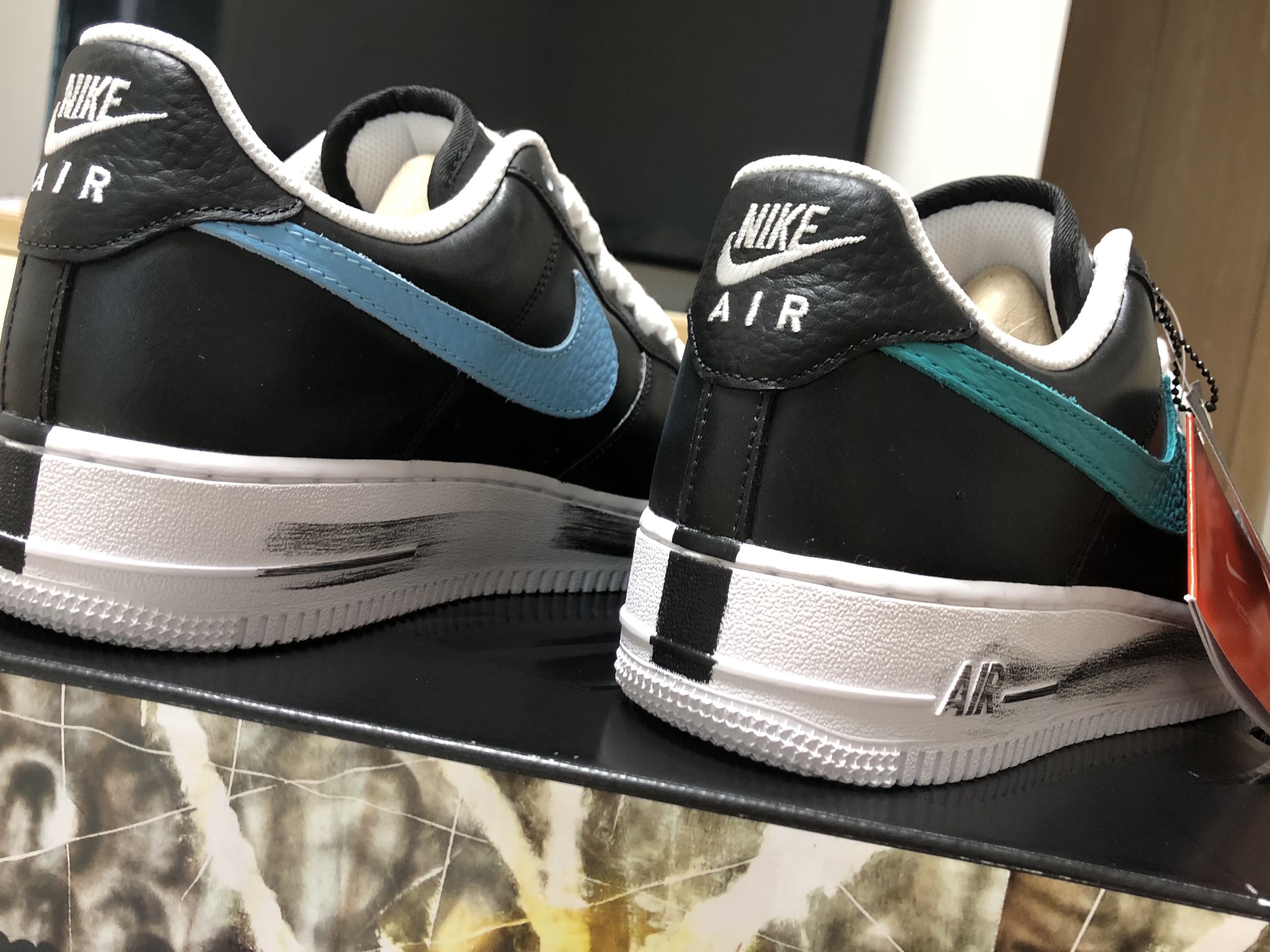 Nike x Peaceminusone Air Force 1 Low Para-Noise 3.0 Black and Multicolor 착용 스타일 - 2