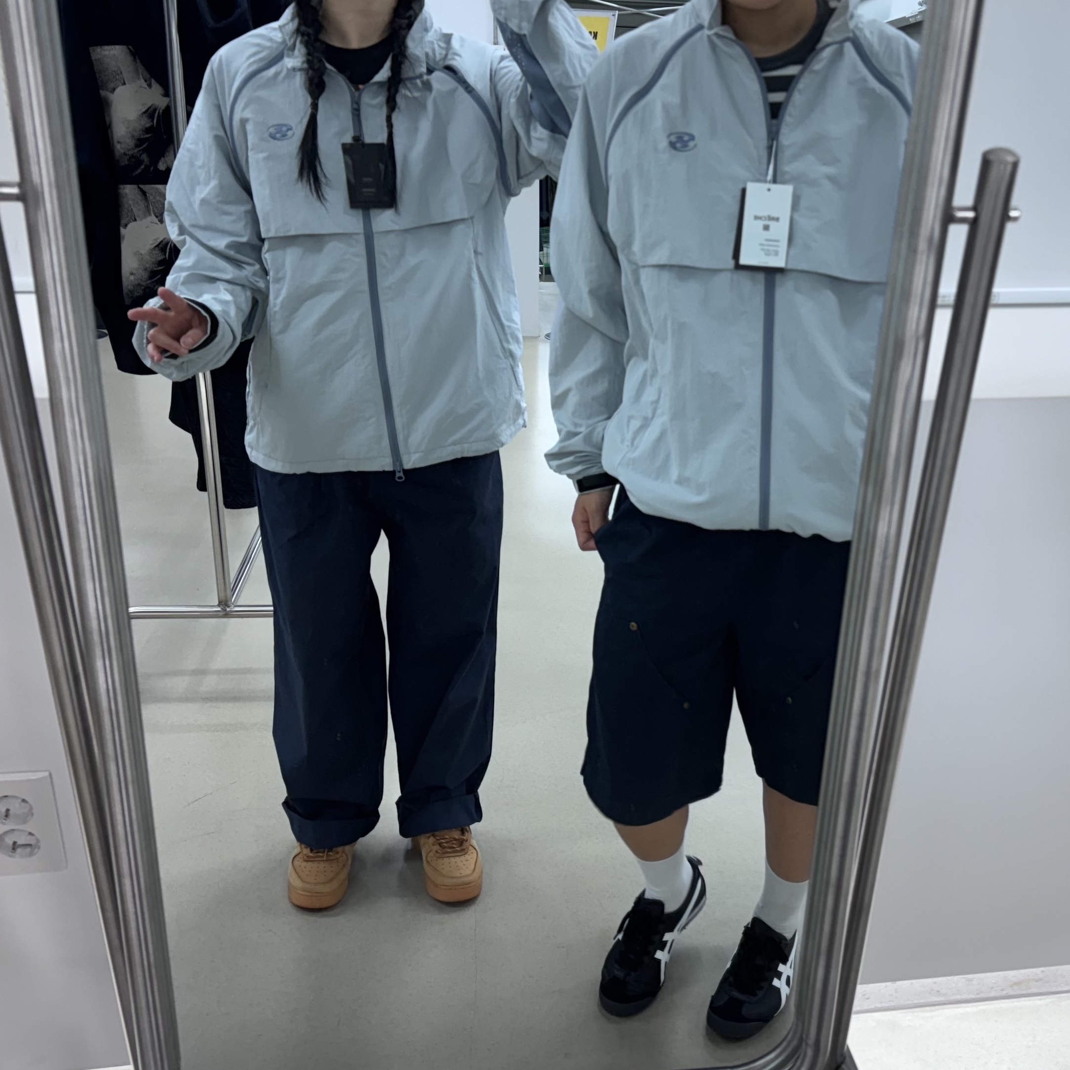 Sansan Gear Slash Zipper Jacket Light Grey - 24SS 착용 스타일 - 1