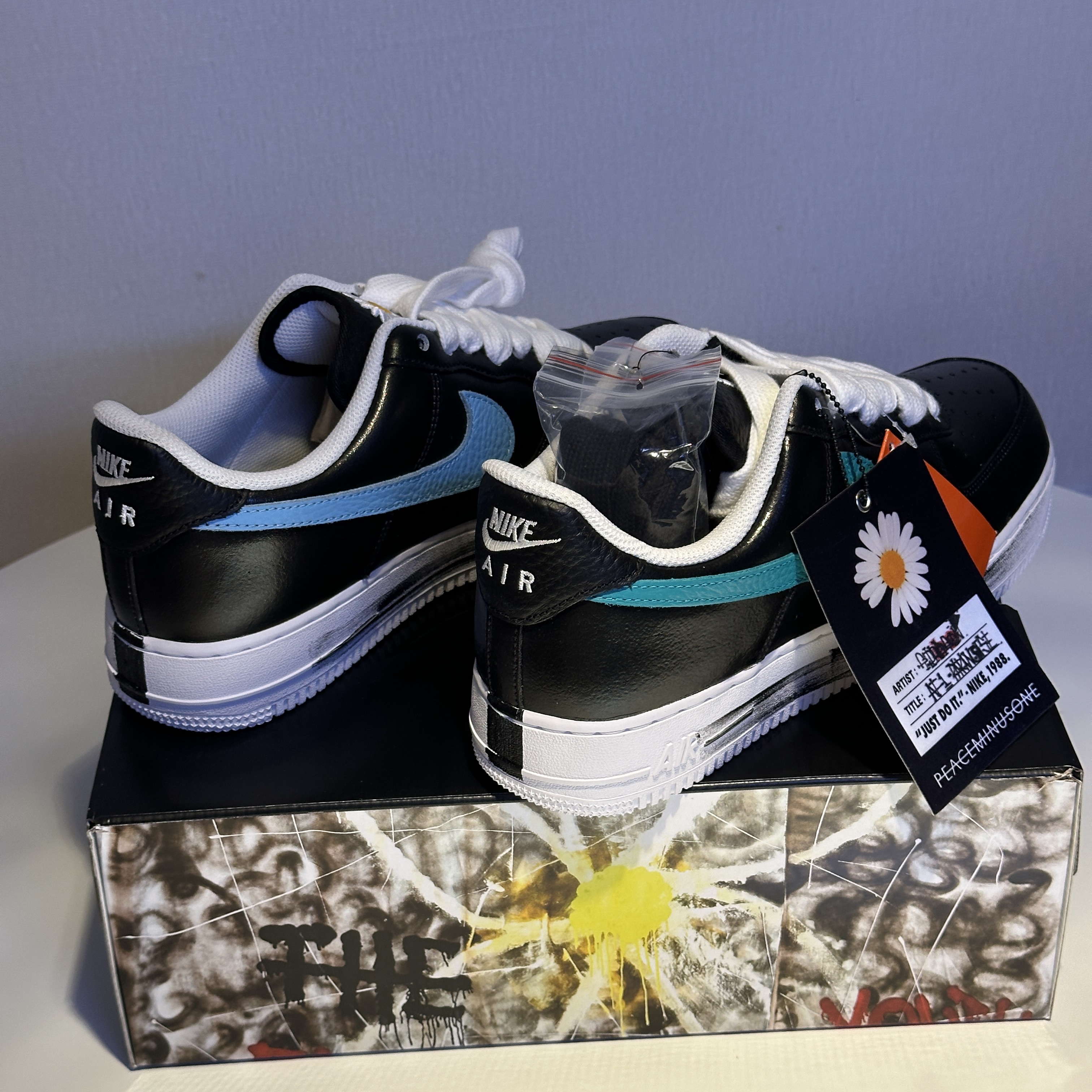 Nike x Peaceminusone Air Force 1 Low Para-Noise 3.0 Black and Multicolor 착용 스타일 - 7