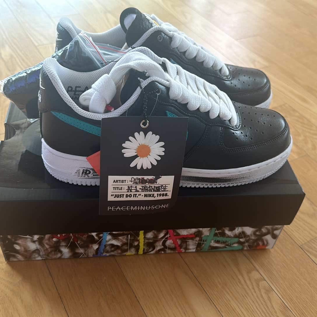 Nike x Peaceminusone Air Force 1 Low Para-Noise 3.0 Black and Multicolor 착용 스타일 - 1