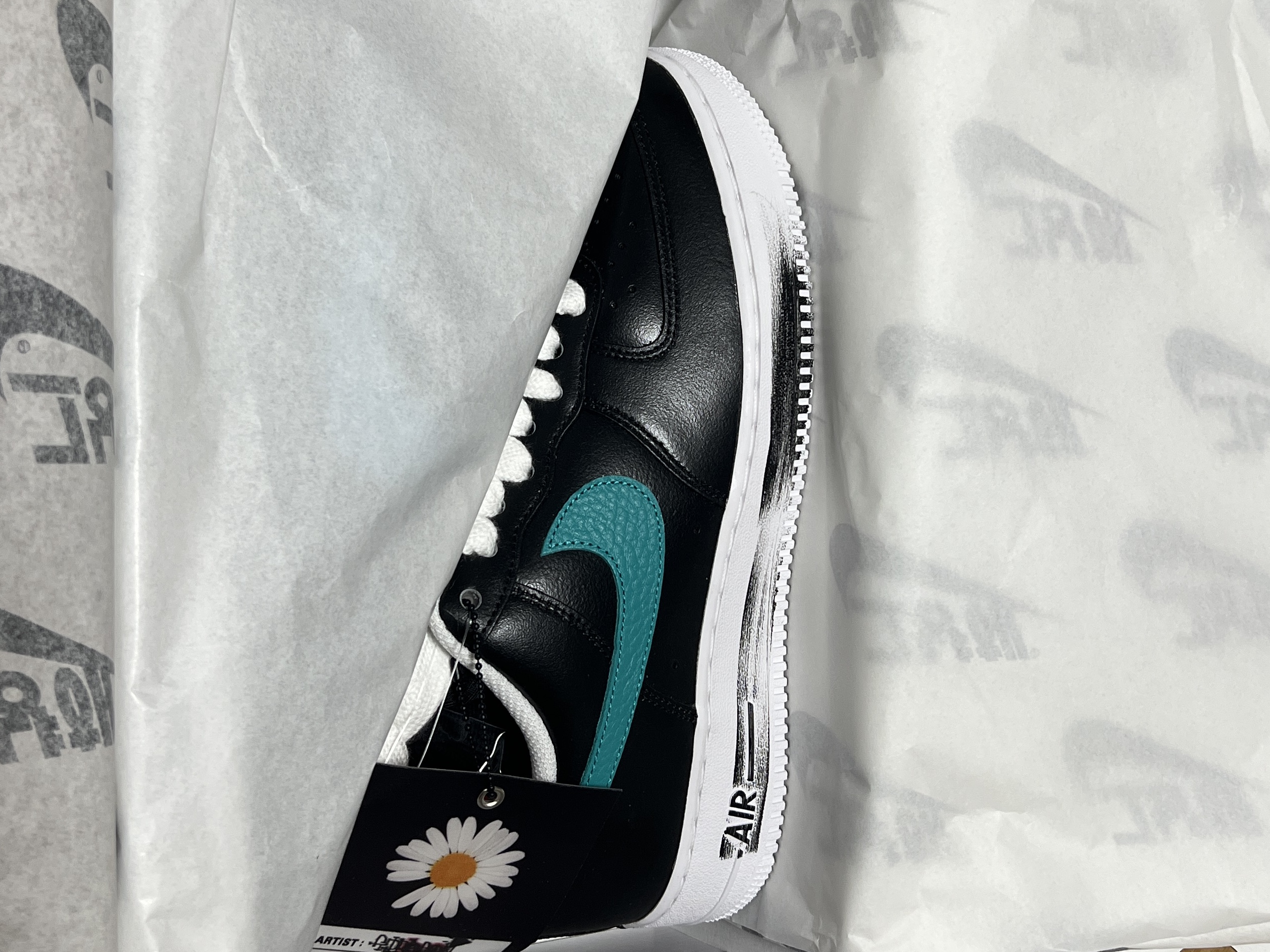 Nike x Peaceminusone Air Force 1 Low Para-Noise 3.0 Black and Multicolor 착용 스타일 - 2