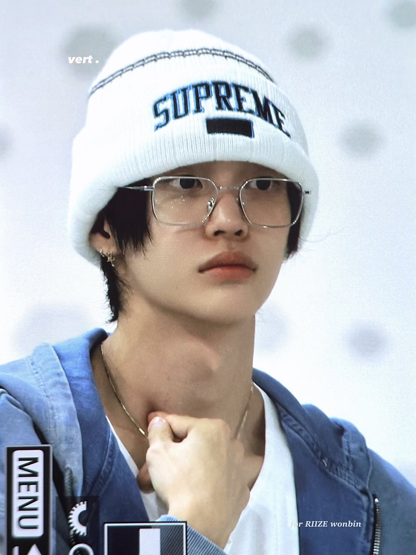 Supreme Fleece Lined Beanie White - 22FW 착용 스타일