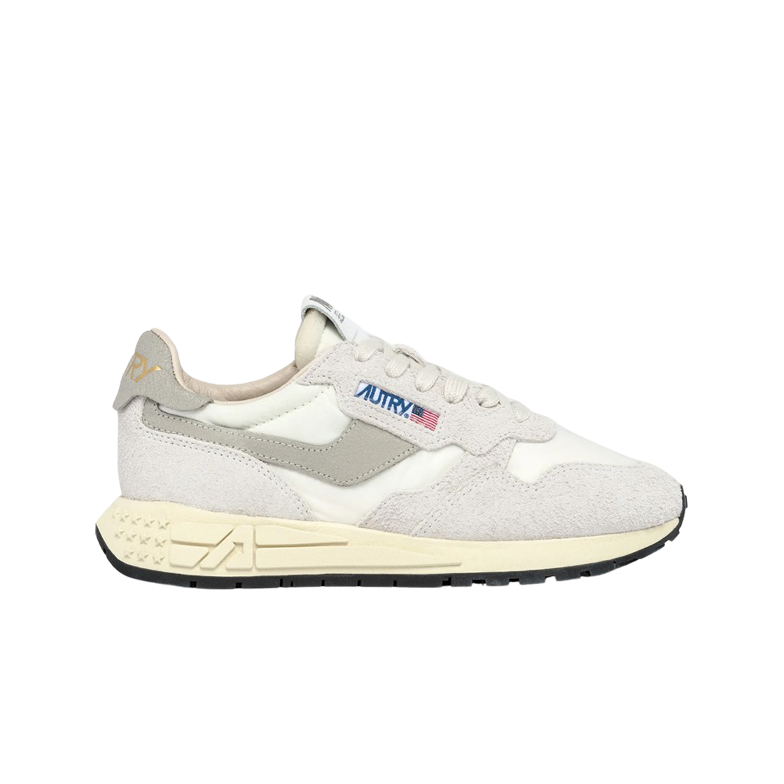 WWLM-NC04 Autry Reelwind Low Nylon Suede Sneakers White