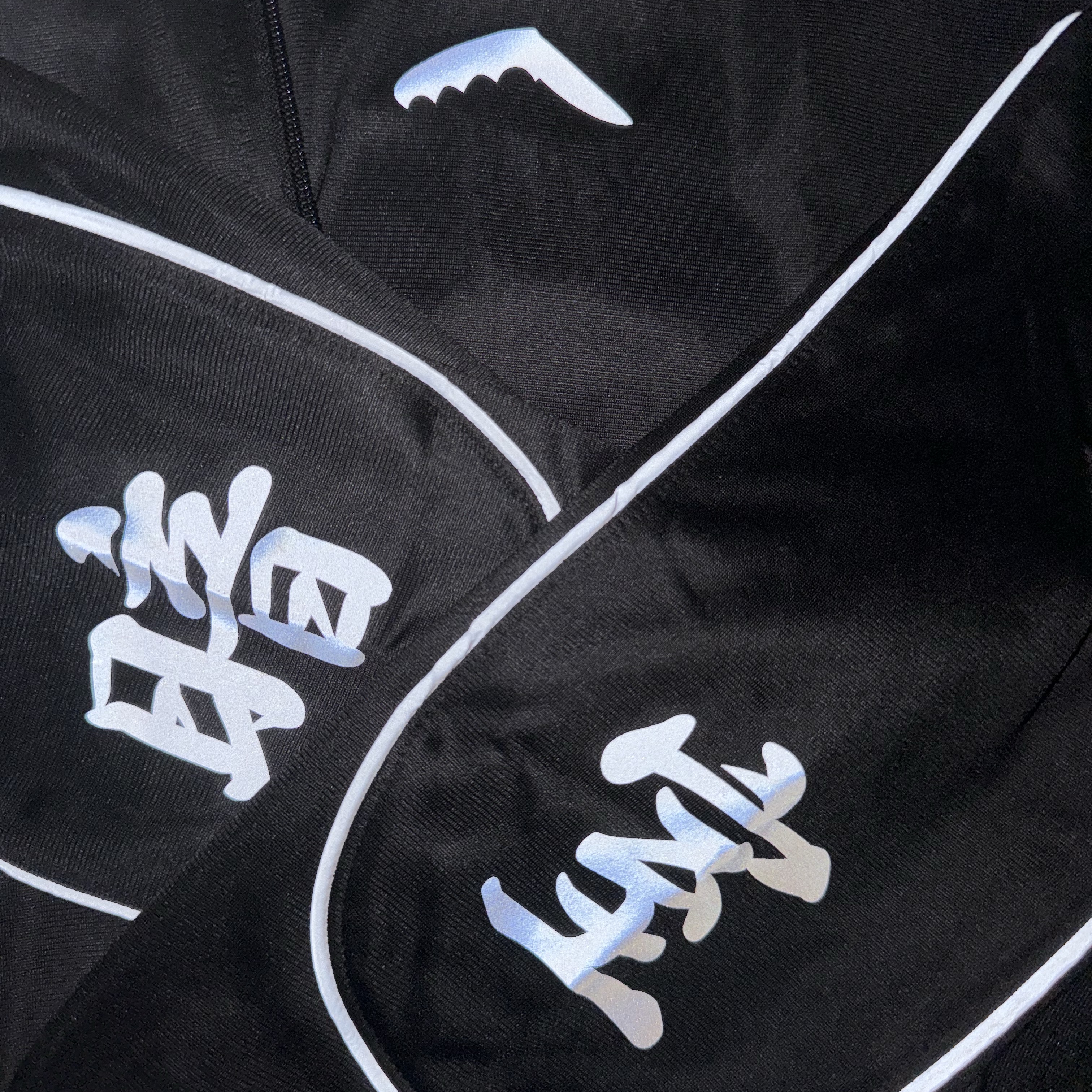 Darkr8m Studio x Hardhitters Refelective Track Top Black 착용 스타일 - 1
