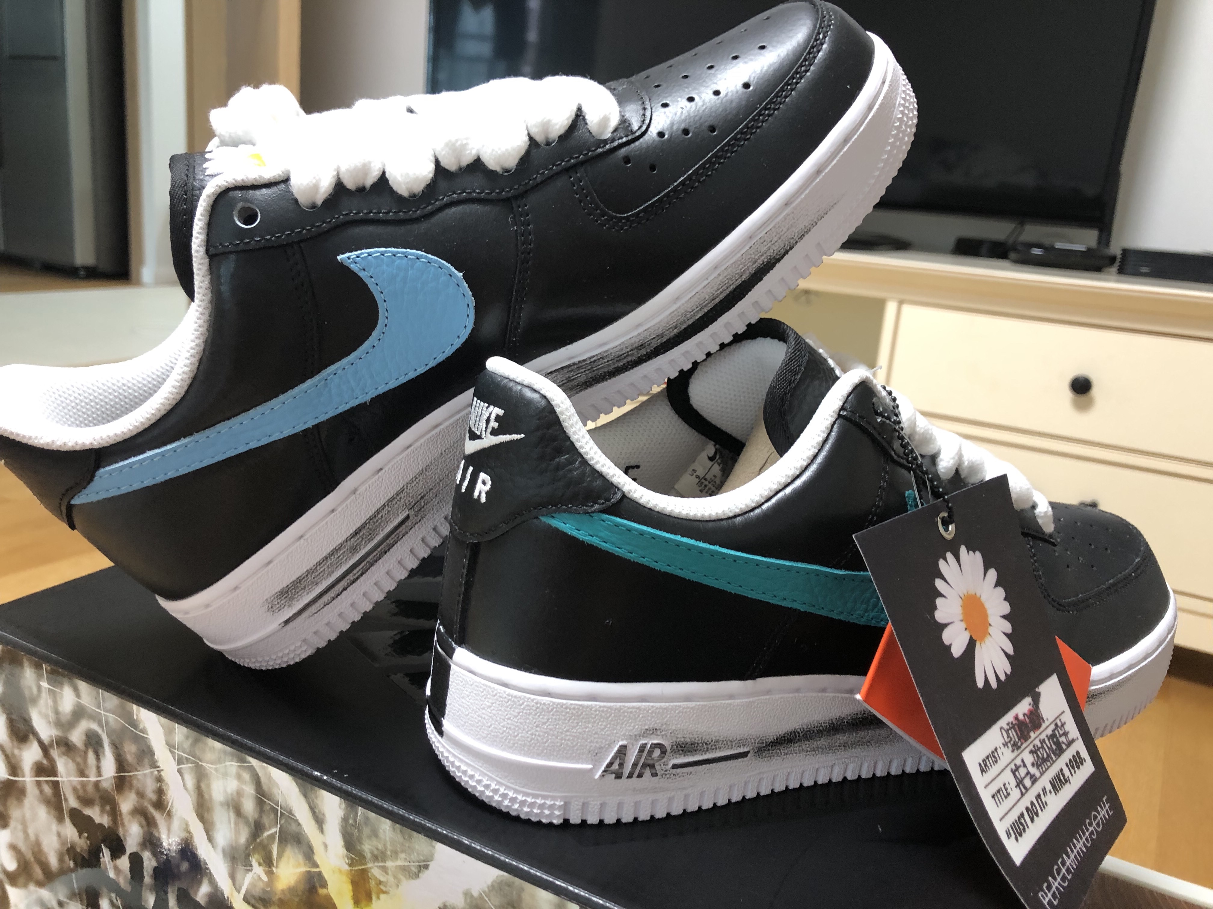 Nike x Peaceminusone Air Force 1 Low Para-Noise 3.0 Black and Multicolor 착용 스타일 - 1