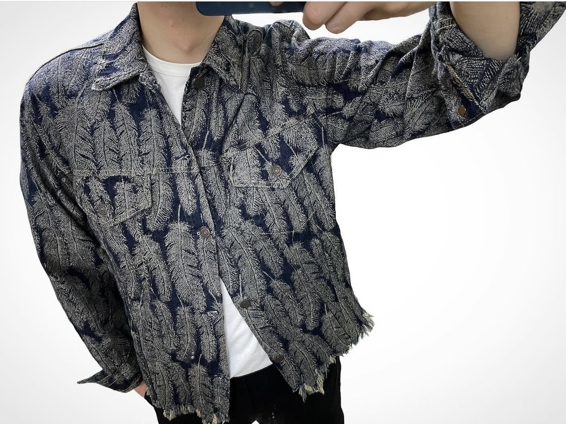 Kapital 12 oz. Magpie Denim Drizzler Jacket Dark Indigo 착용 스타일
