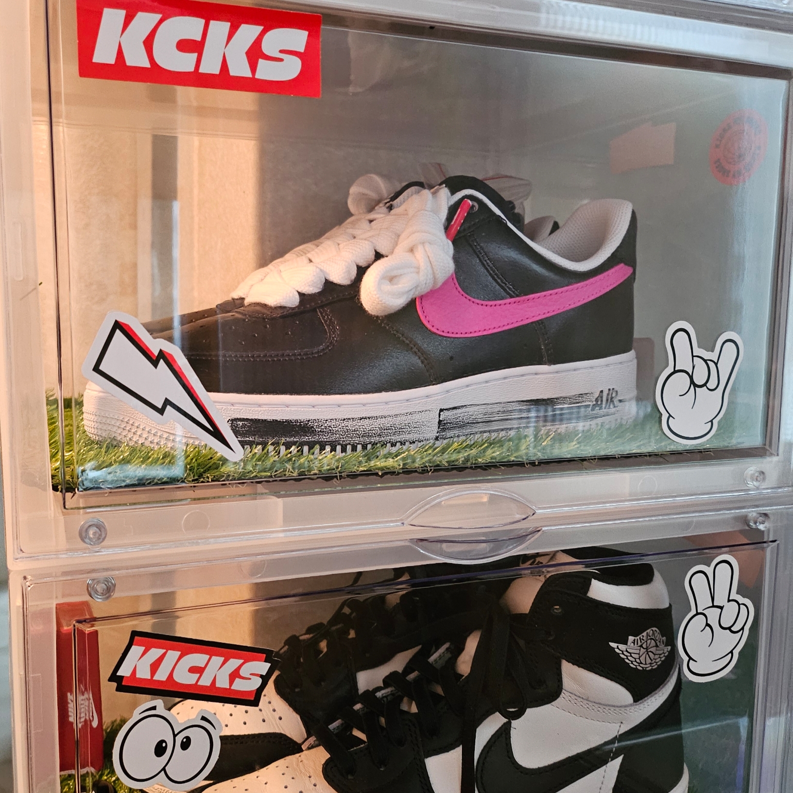 Nike x Peaceminusone Air Force 1 Low Para-Noise 3.0 Black and Multicolor 착용 스타일 - 2