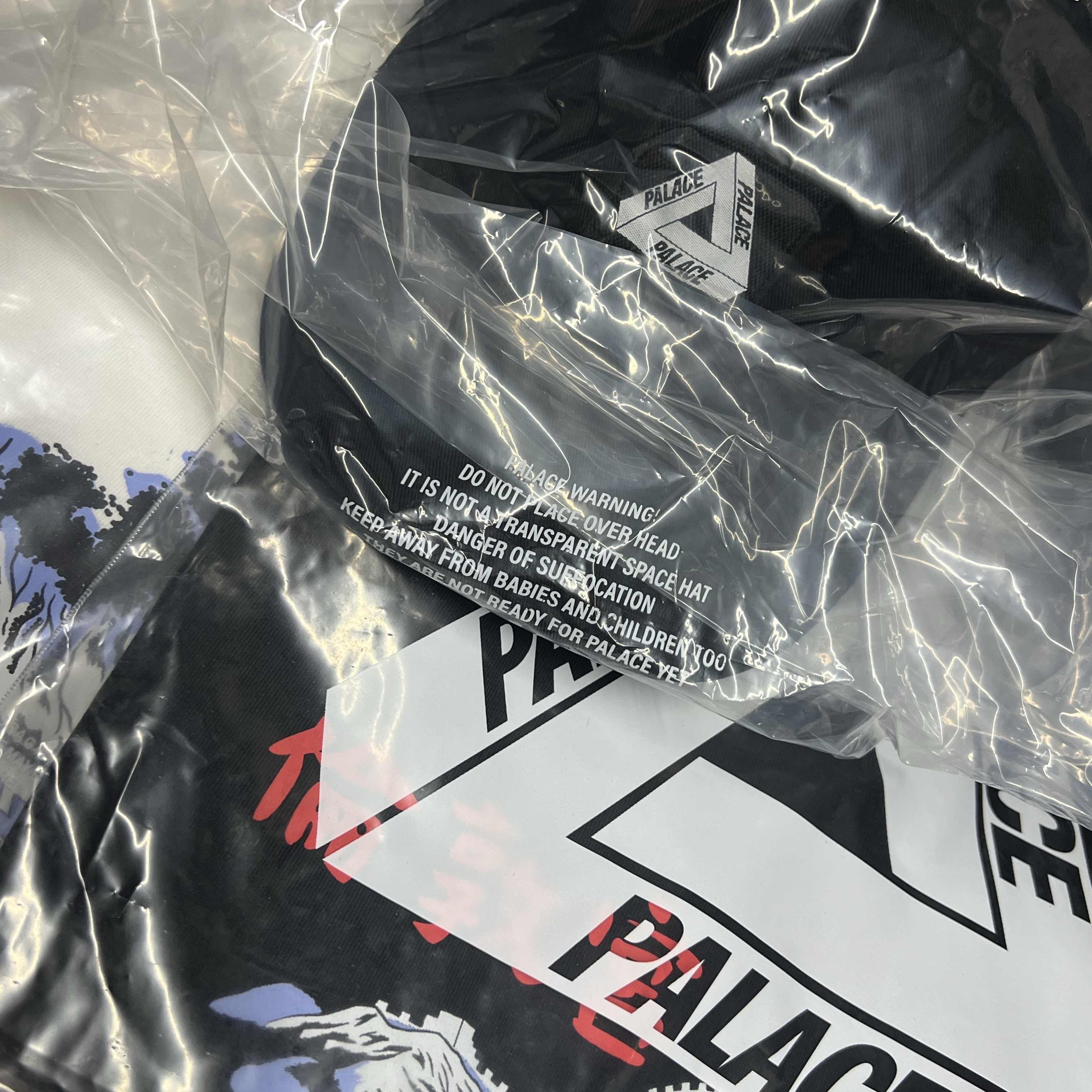 Palace Great Wall of Tri-Na T-Shirt Black - 24FW, Palace Great Wall of Tri-Na T-Shirt White - 24FW 착용 스타일