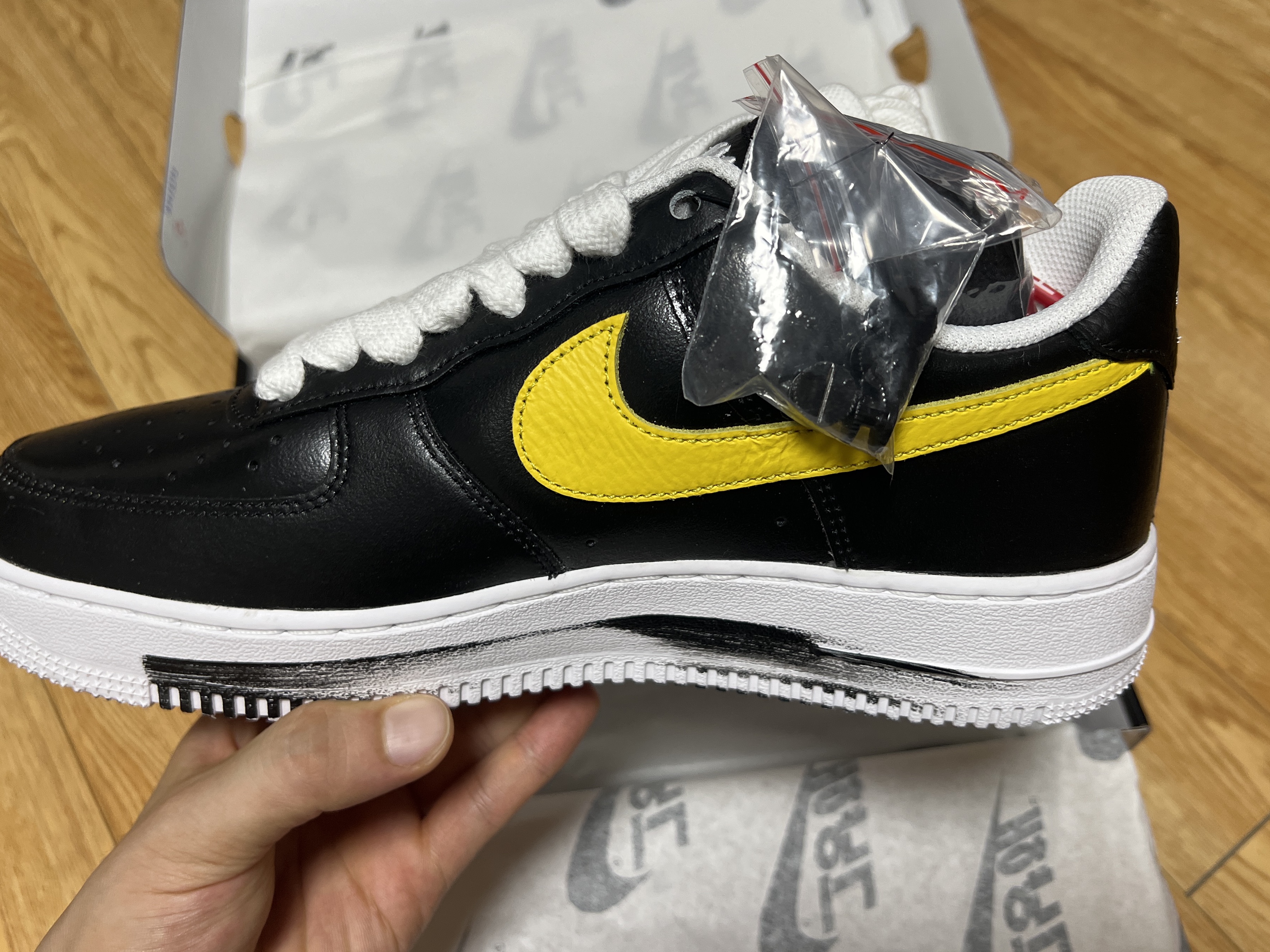Nike x Peaceminusone Air Force 1 Low Para-Noise 3.0 Black and Multicolor 착용 스타일 - 1
