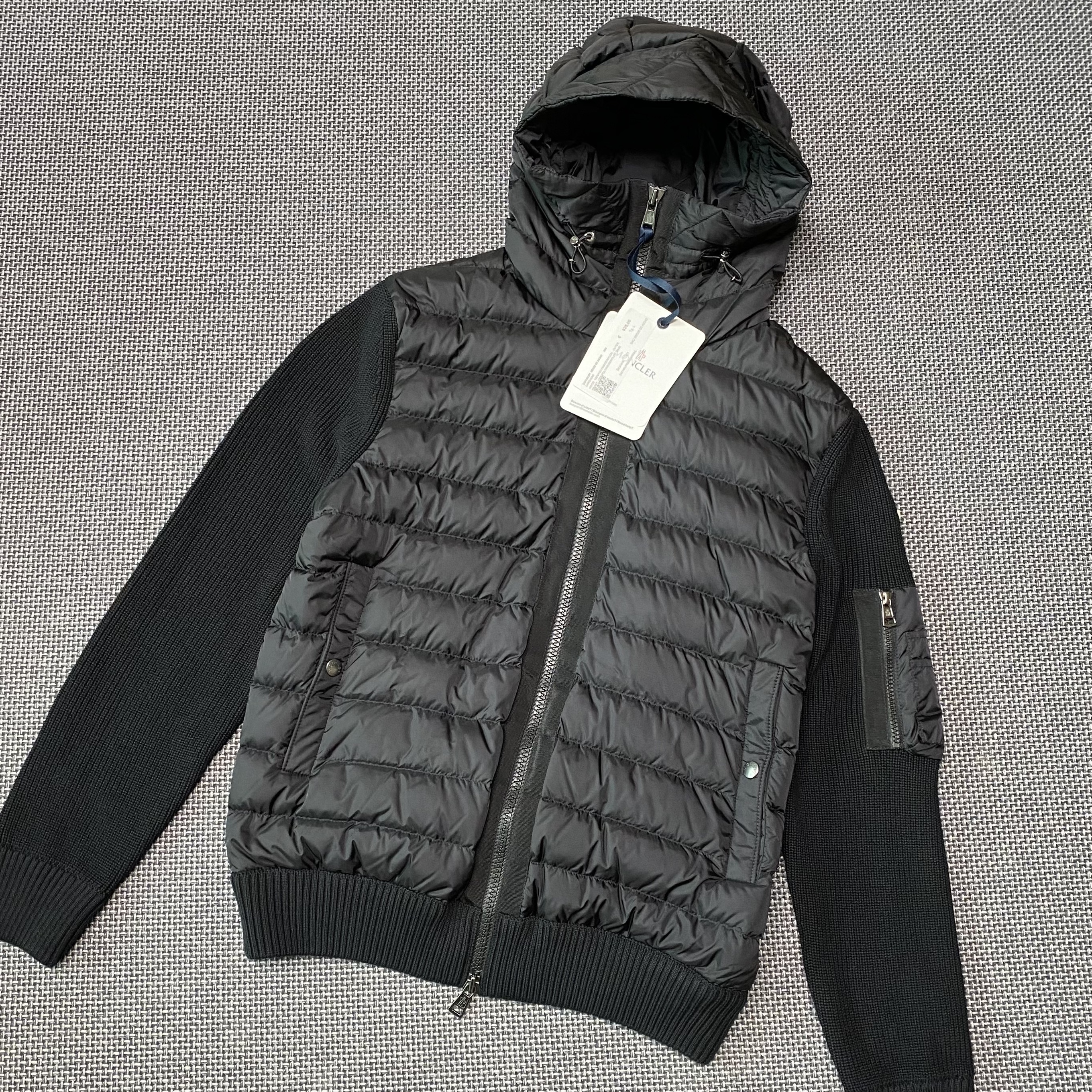 Moncler Padded Wool Hoodie Black - 24FW 착용 스타일