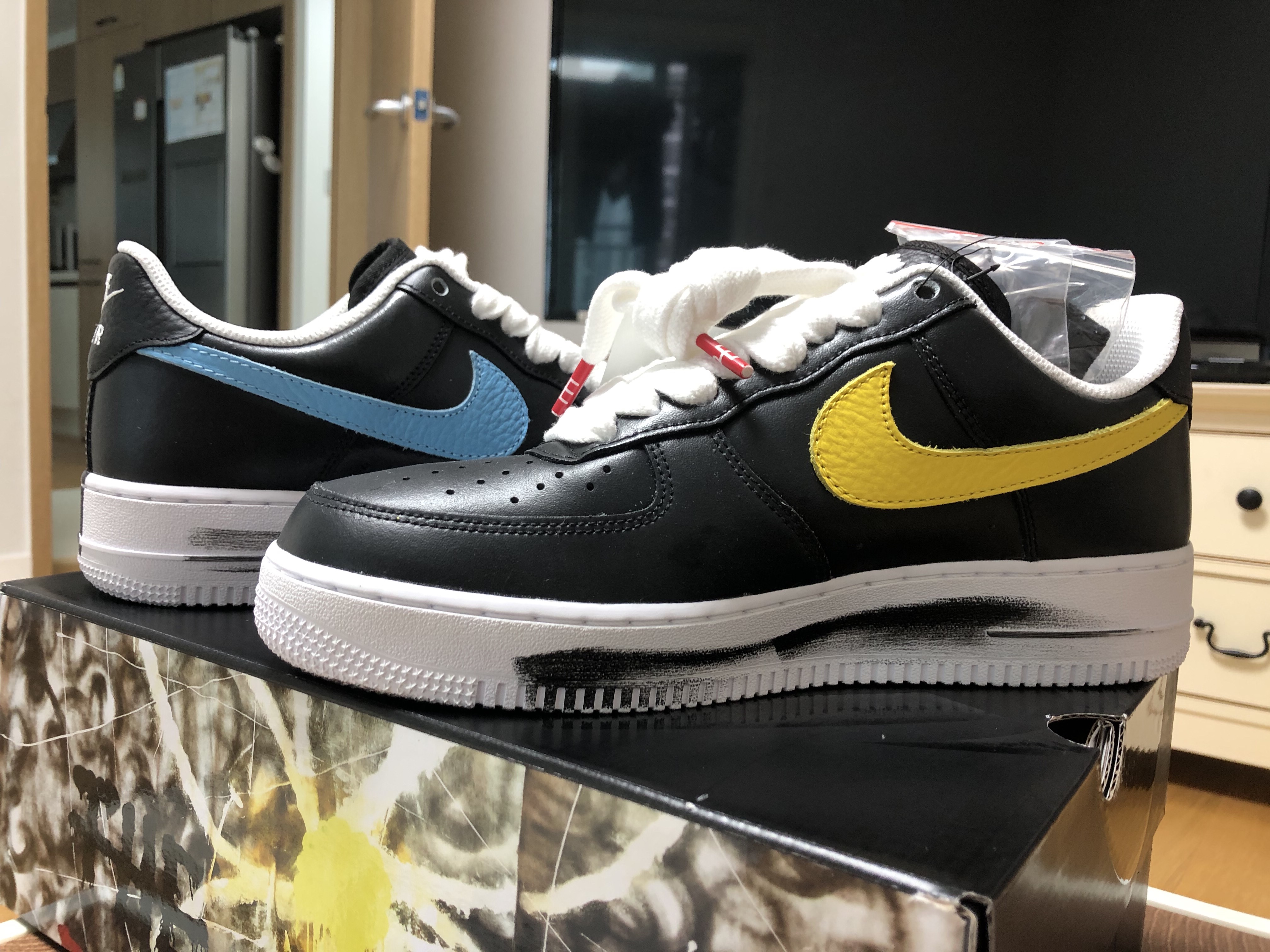 Nike x Peaceminusone Air Force 1 Low Para-Noise 3.0 Black and Multicolor 착용 스타일 - 3
