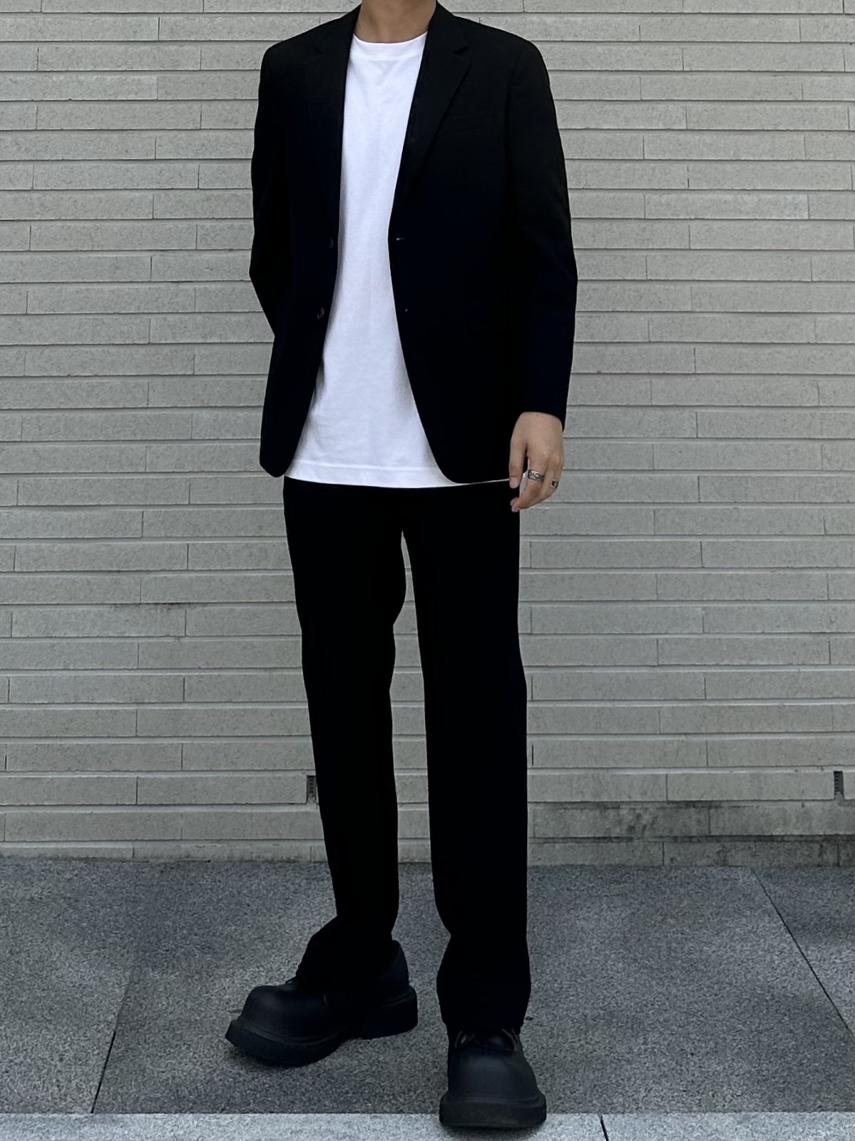 Balenciaga Steroid Derby Black 착용 스타일 - 3