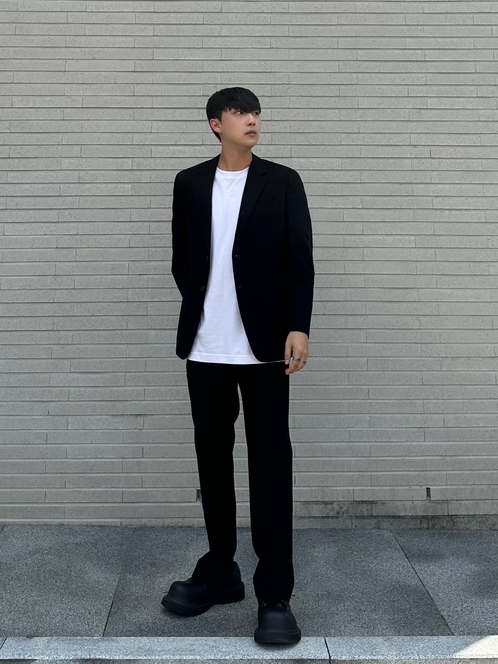 Balenciaga Steroid Derby Black 착용 스타일 - 1
