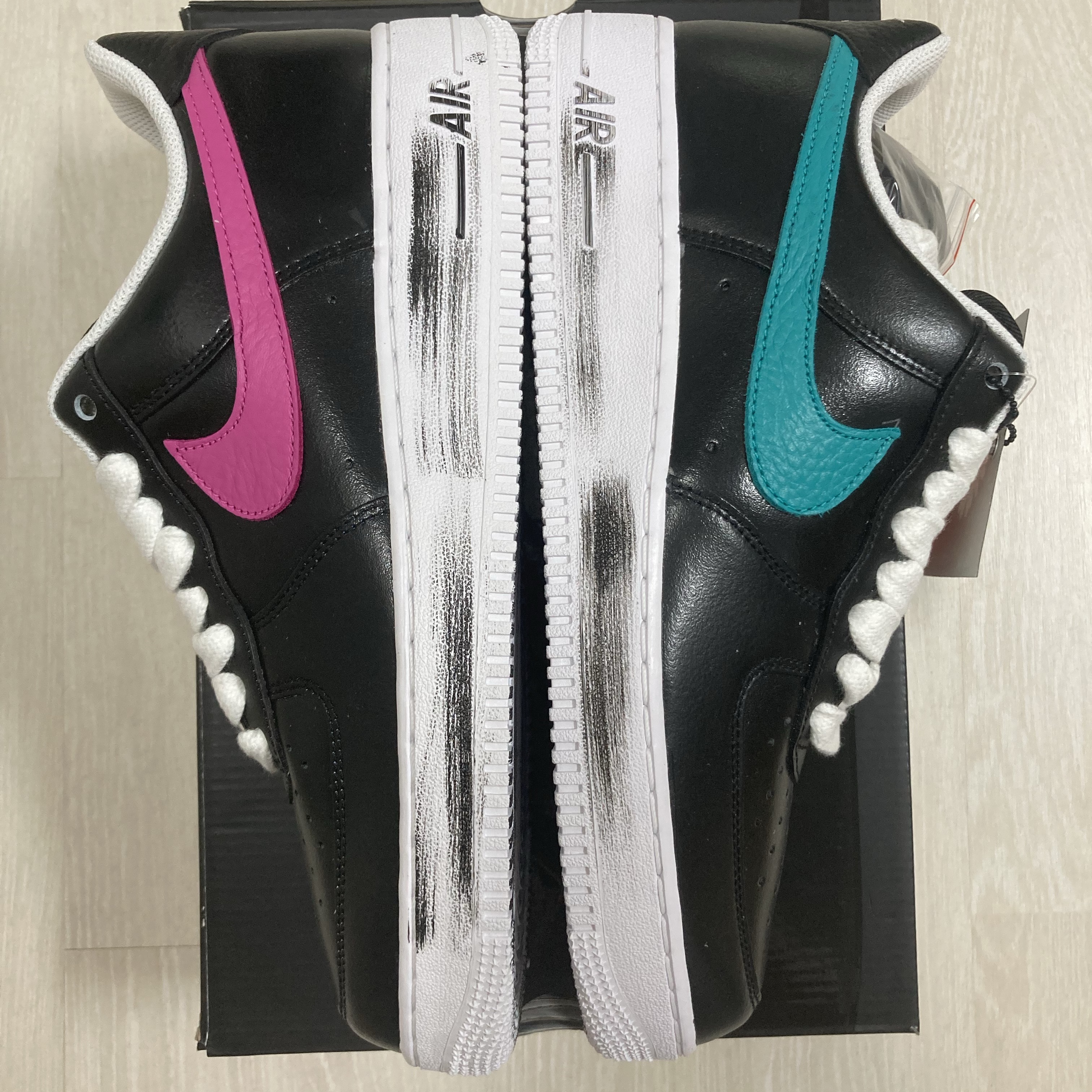 Nike x Peaceminusone Air Force 1 Low Para-Noise 3.0 Black and Multicolor 착용 스타일 - 1