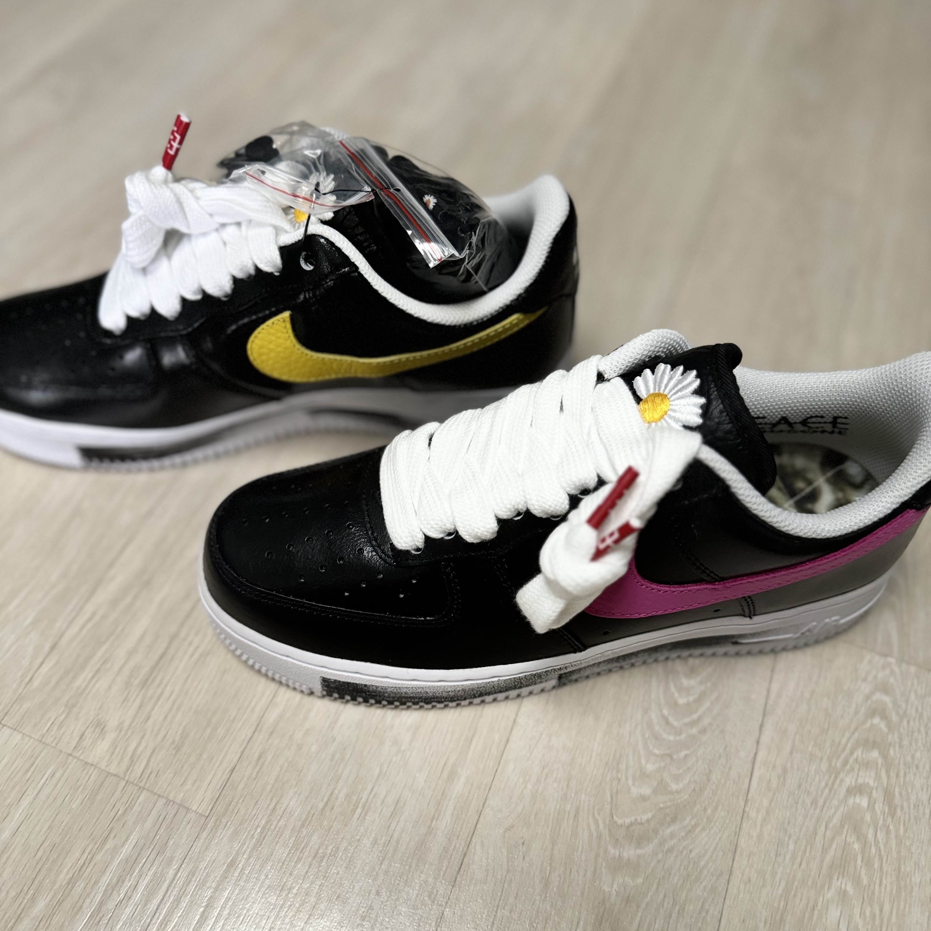 Nike x Peaceminusone Air Force 1 Low Para-Noise 3.0 Black and Multicolor 착용 스타일 - 4