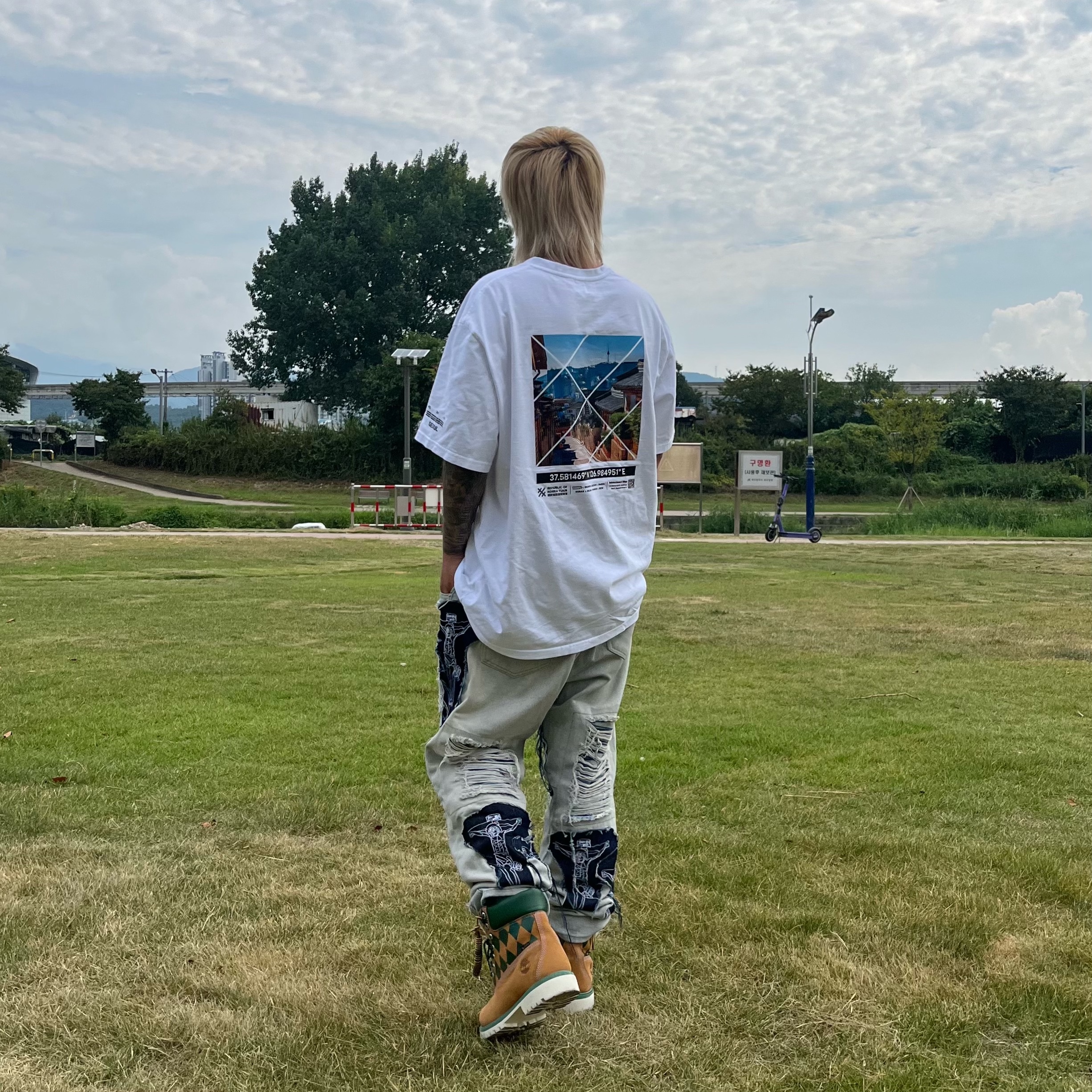 KASINA x Timberland 6 In Premium Vibram GTX Wheat 착용 스타일 - 3