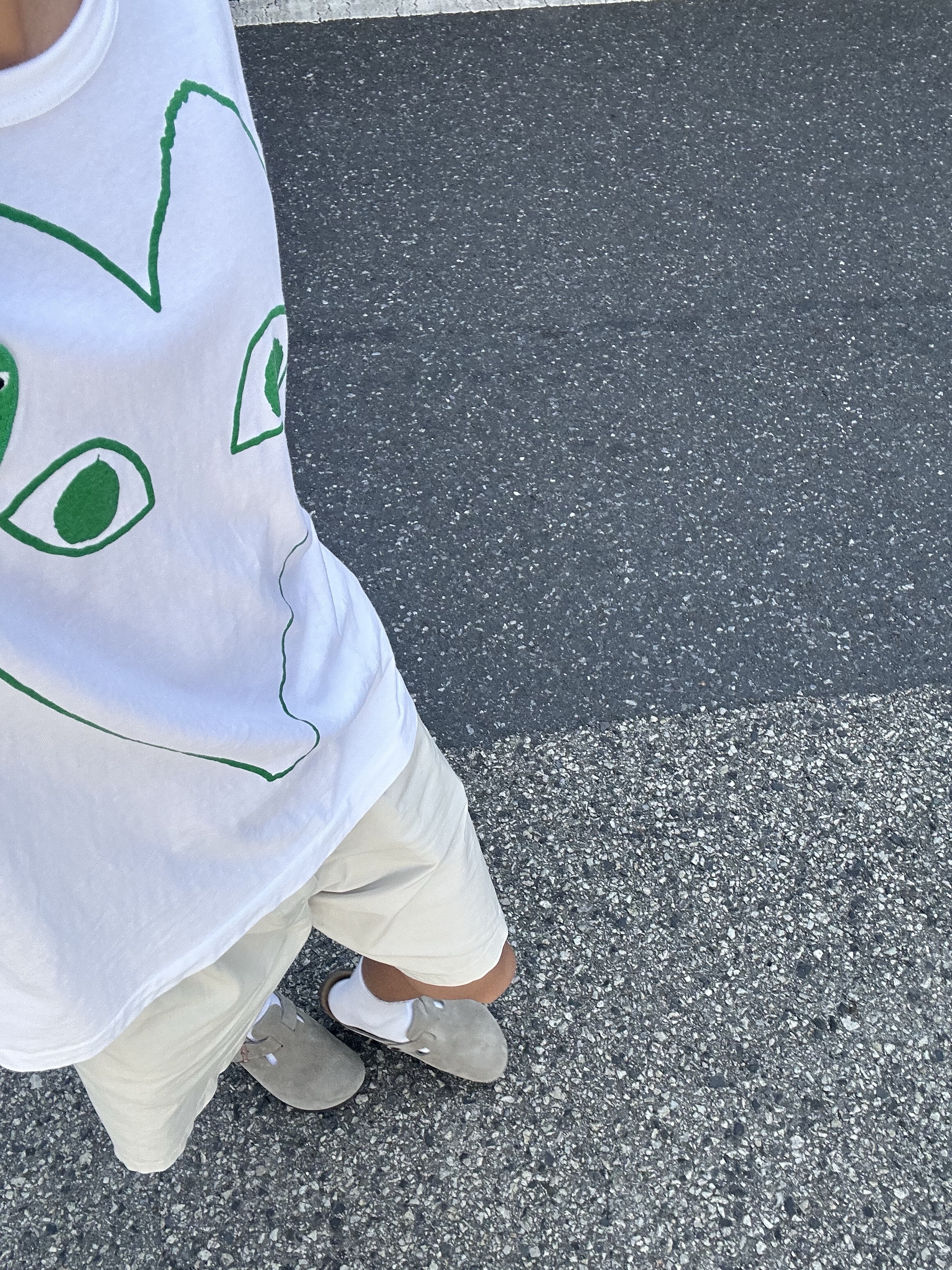 Birkenstock Boston Soft Footbed Taupe - Narrow, Play Comme des Garcons Red Heart Printing T-Shirt White 착용 스타일 - 2