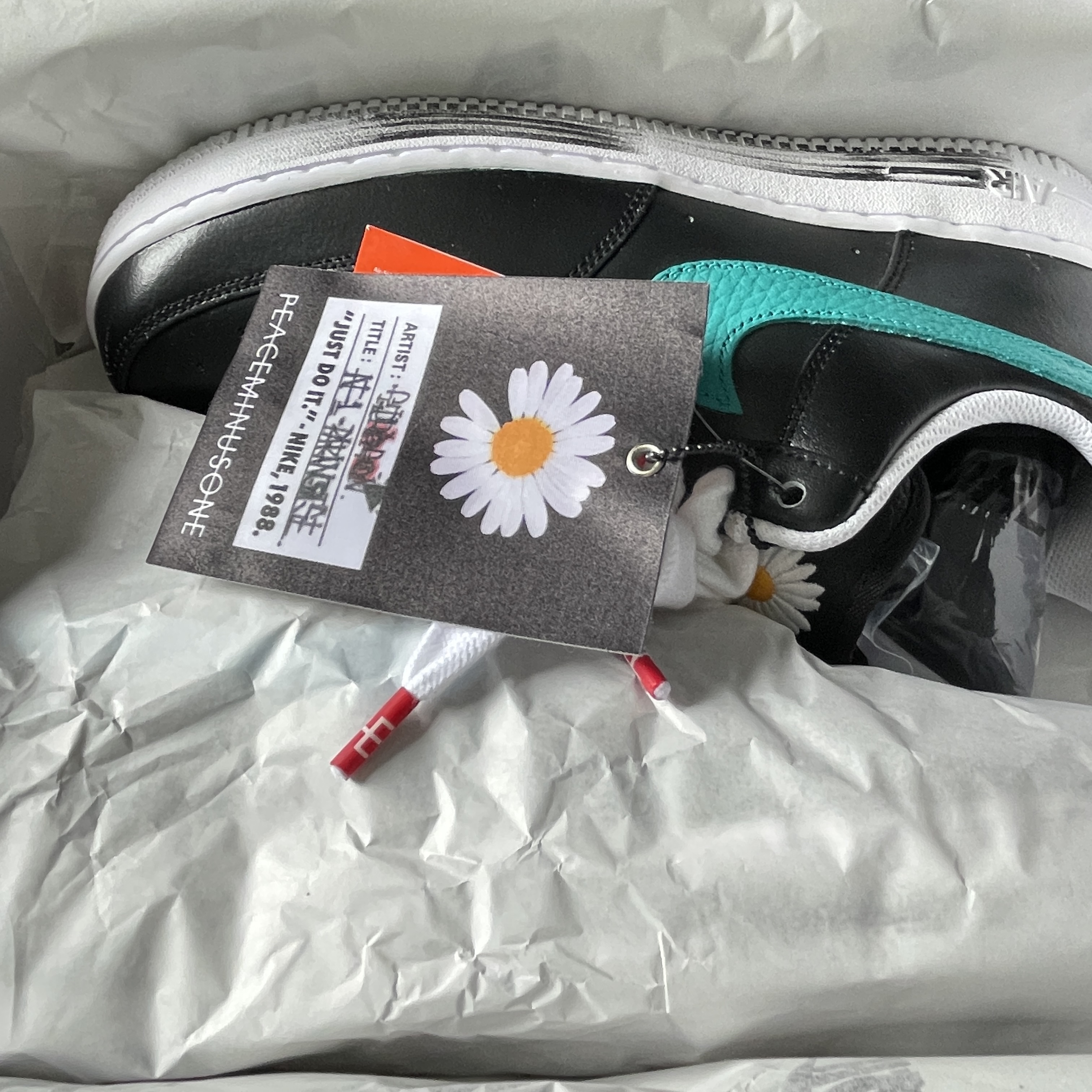 Nike x Peaceminusone Air Force 1 Low Para-Noise 3.0 Black and Multicolor 착용 스타일 - 2