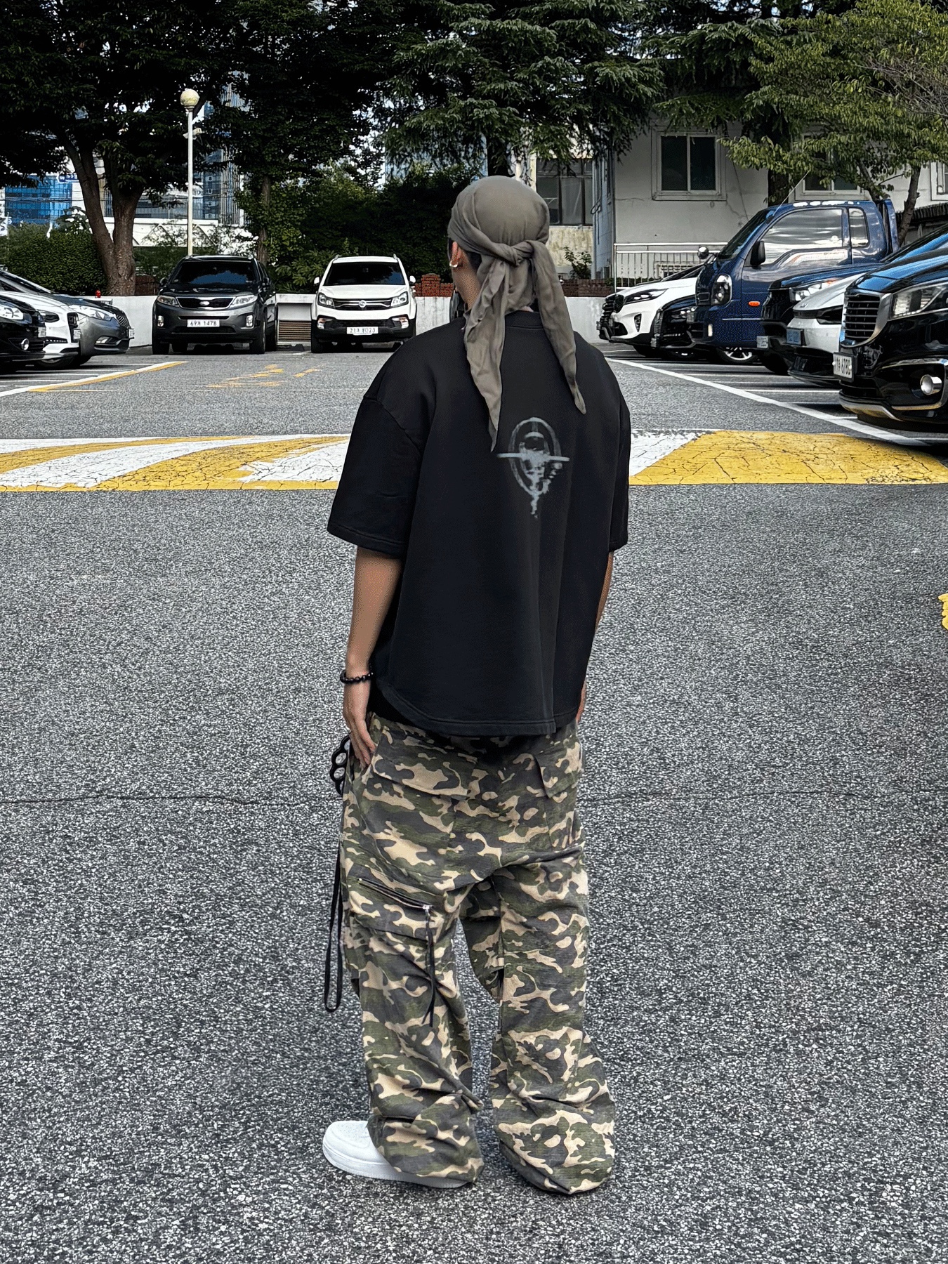 Wapworks Wide Safety Cargo Pants Camo, Nike Air Force 1 '07 Low White 착용 스타일 - 1