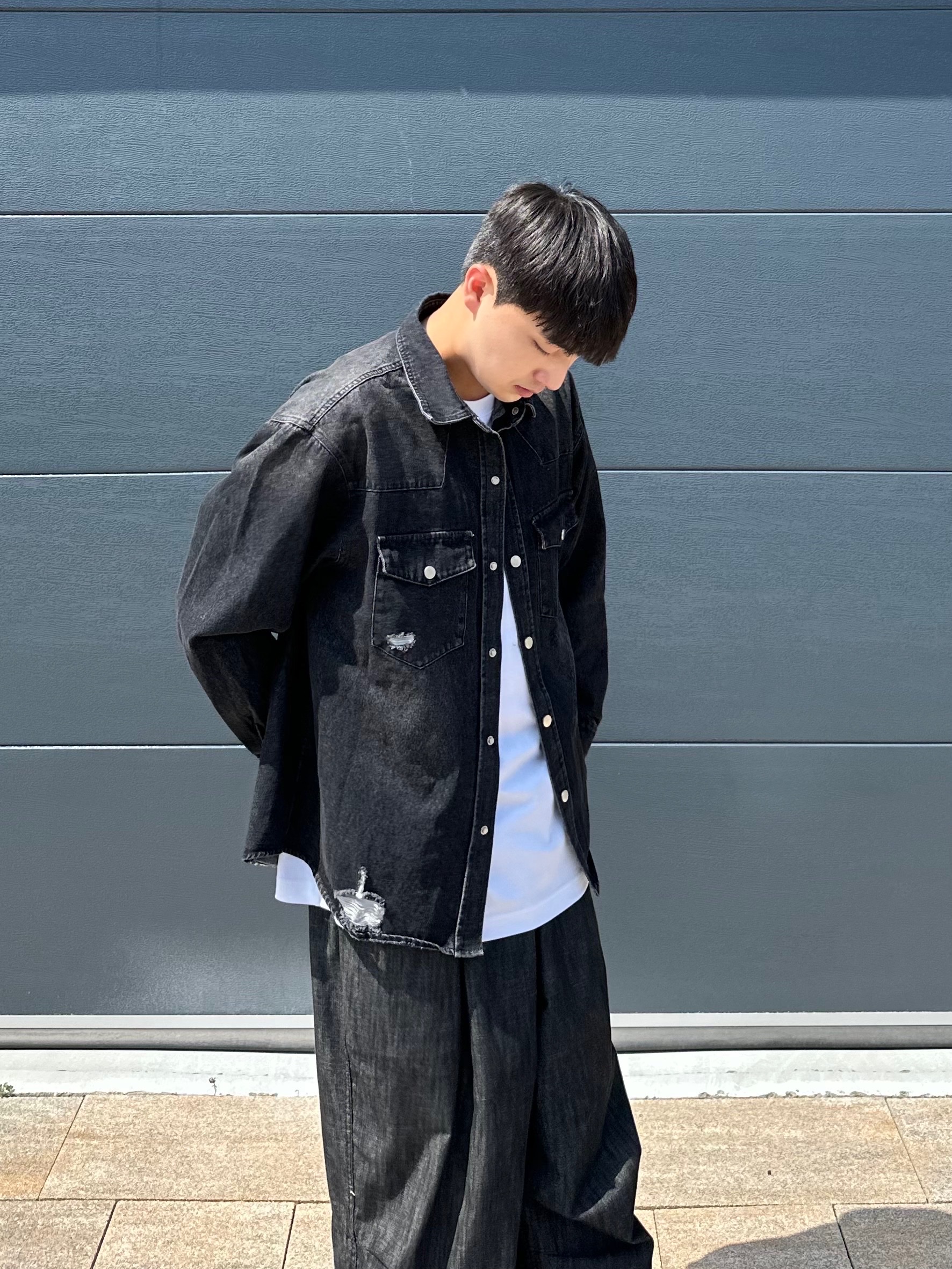 Maison Mihara Yasuhiro Peterson23 OG Sole Canvas Low-top Sneakers Black 착용 스타일 - 1