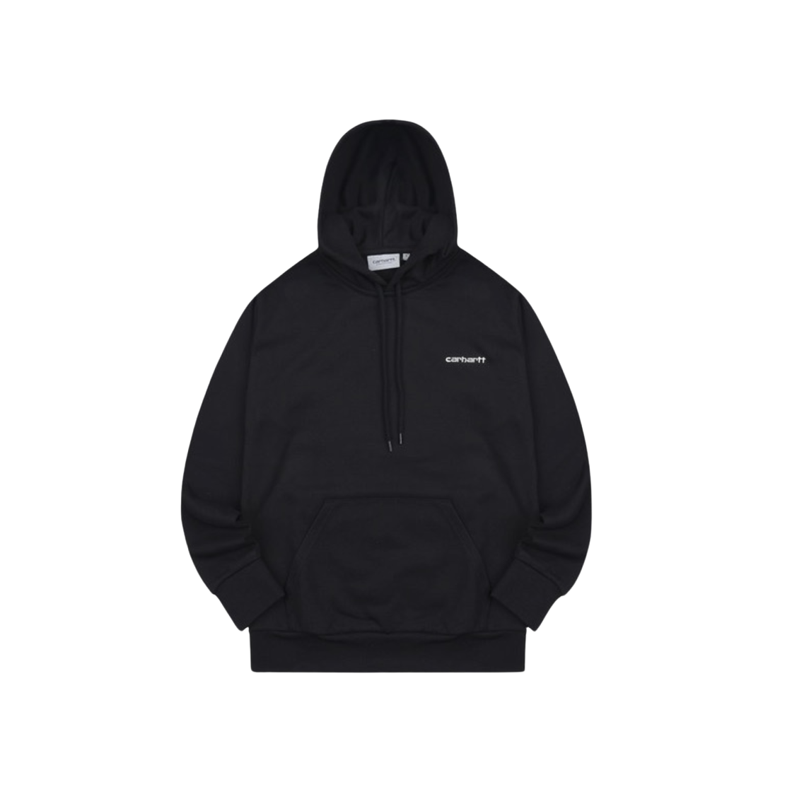 Carhartt WIP Hooded Script Embroidery Sweatshirt Black 상세 이미지 1