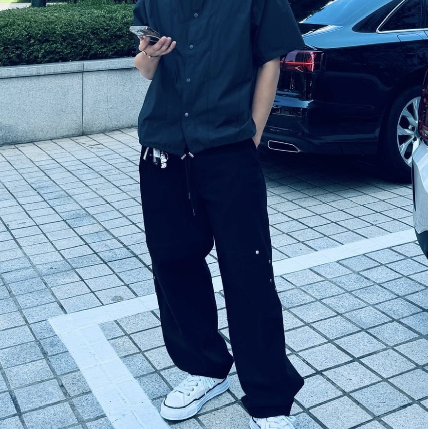 Maison Mihara Yasuhiro Peterson OG Sole Canvas Low Sneakers White 착용 스타일