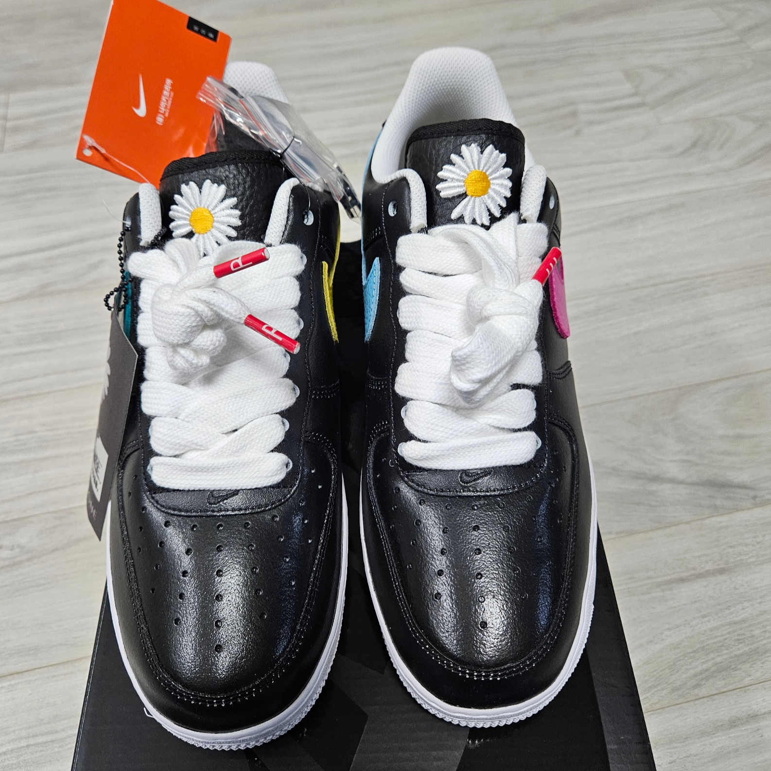 Nike x Peaceminusone Air Force 1 Low Para-Noise 3.0 Black and Multicolor 착용 스타일 - 4