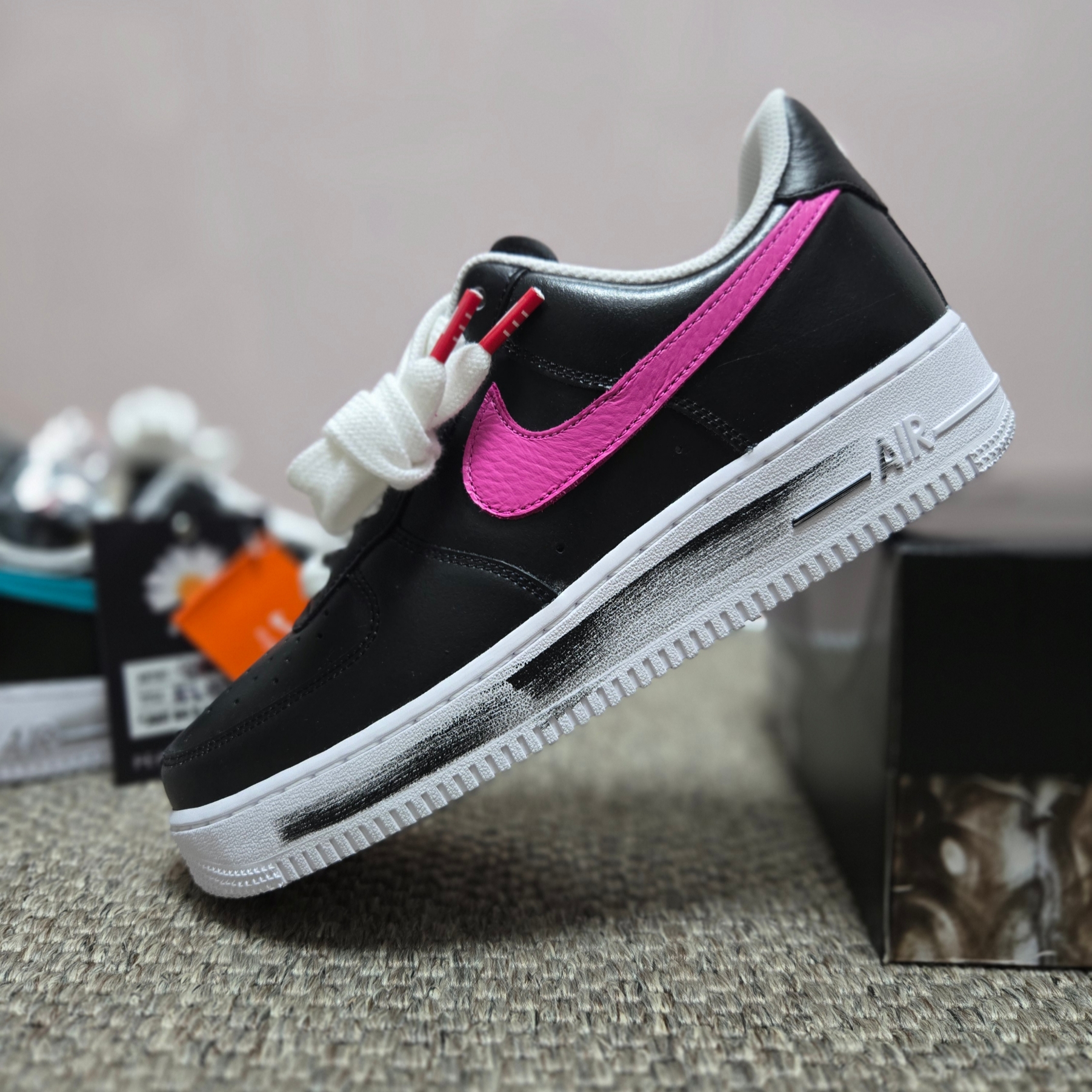 Nike x Peaceminusone Air Force 1 Low Para-Noise 3.0 Black and Multicolor 착용 스타일 - 1