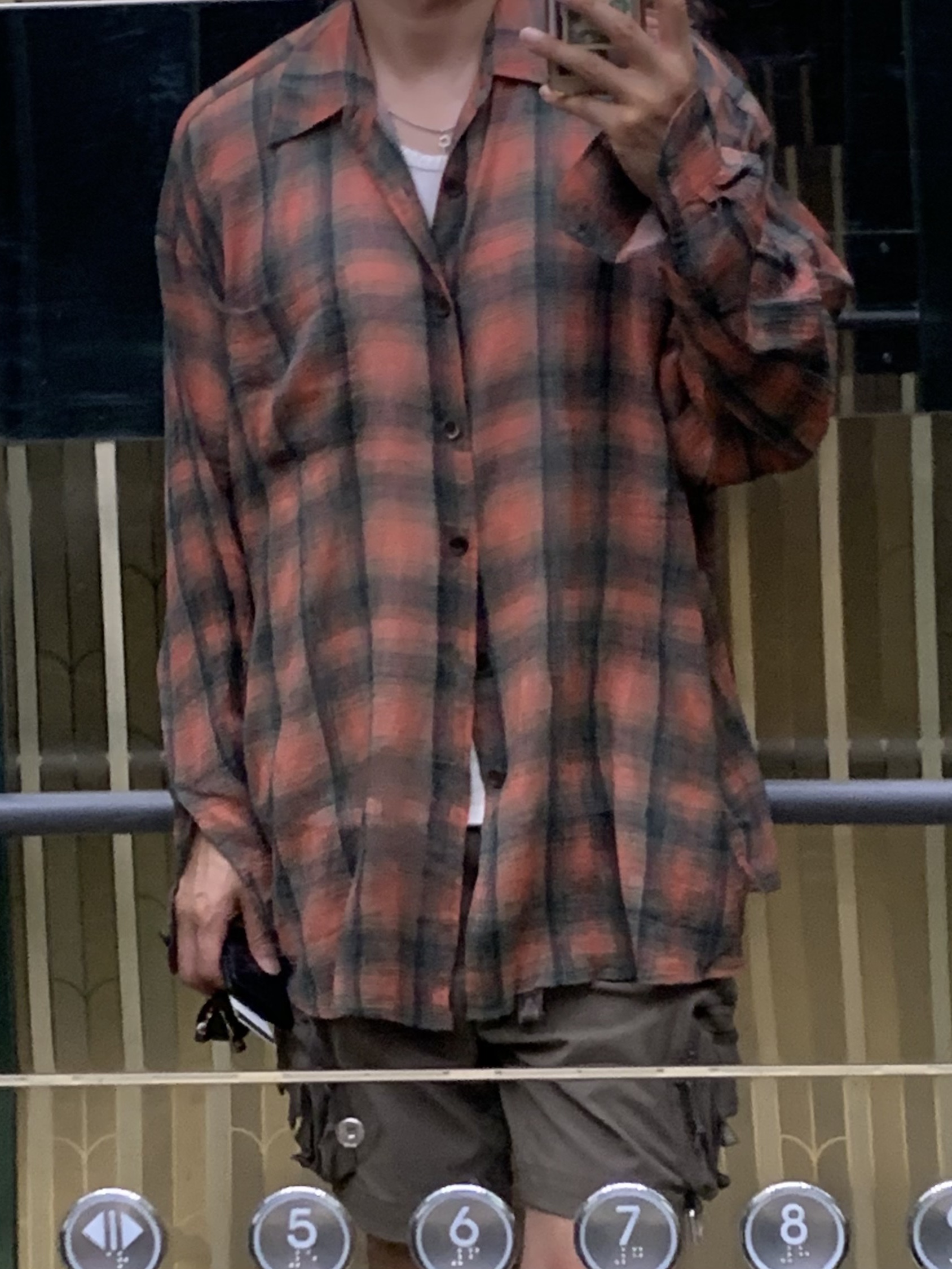 Our Legacy Borrowed Shirt Big Lumbercheck Print, New Balance x Aime Leon Dore 1300 Dusty Pink 착용 스타일 - 2