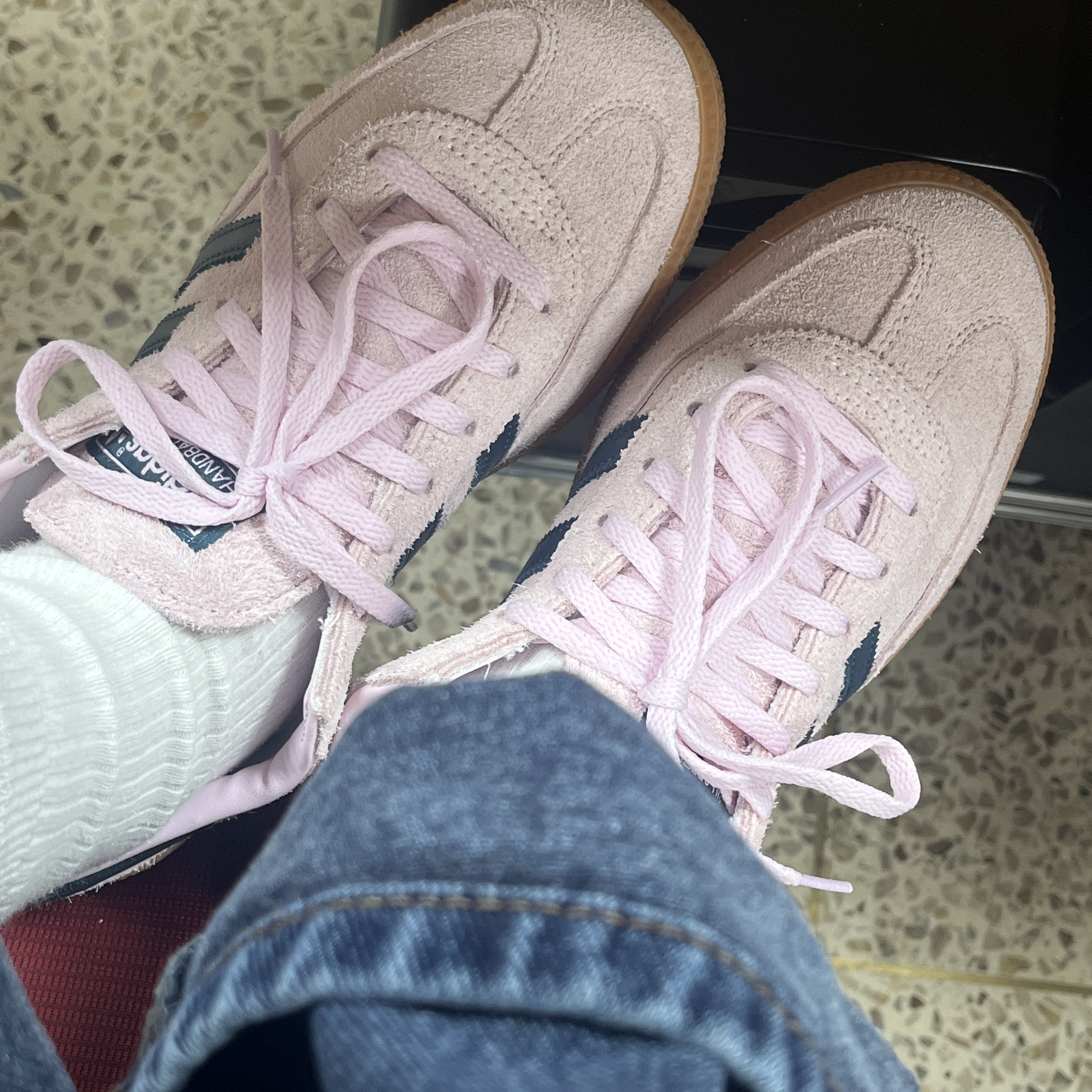 (W) Adidas Spezial Handball Clear Pink 착용 스타일