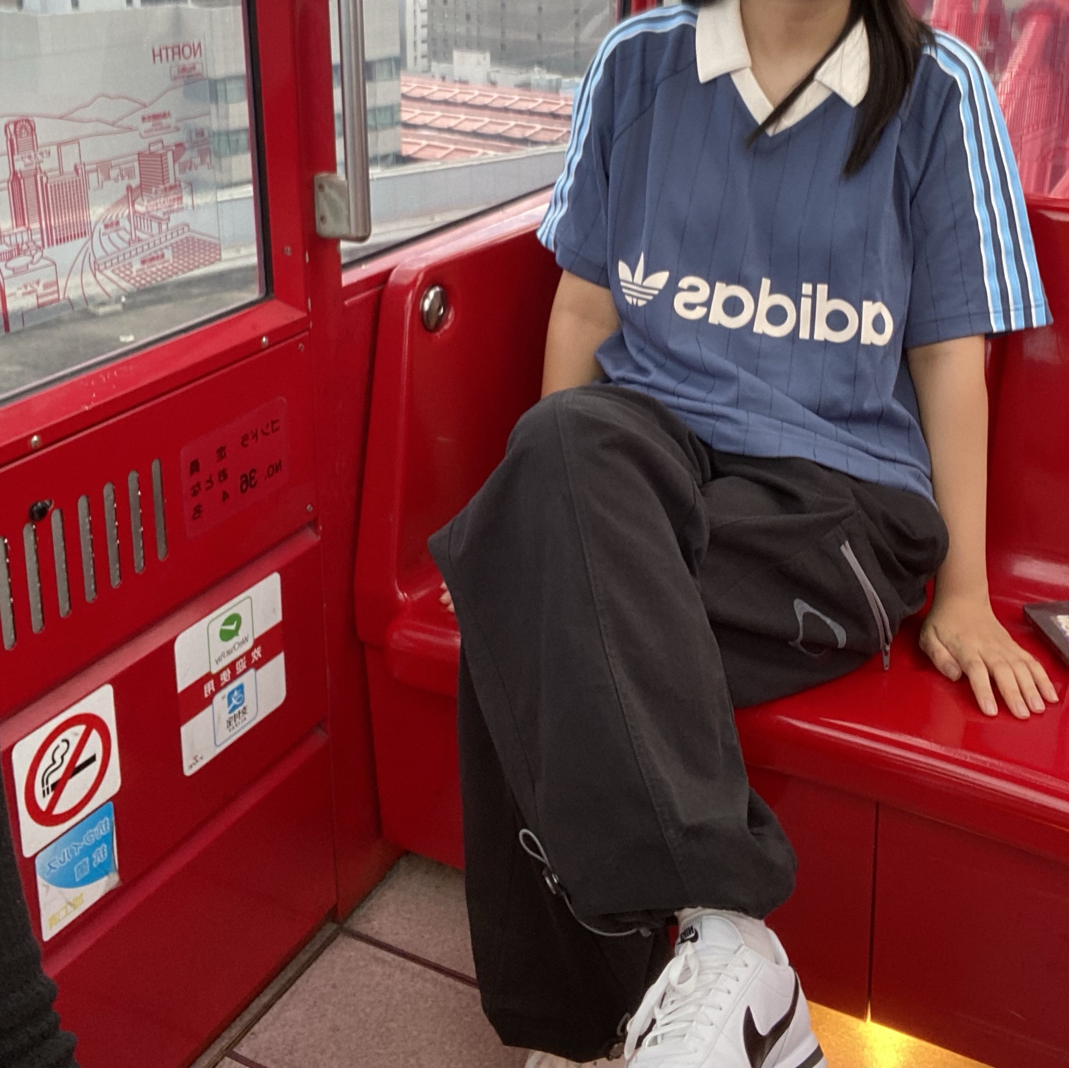 Adidas Pinstripe Jersey Preloved Ink - KR Sizing, (W) Nike Cortez Leather White Black 착용 스타일