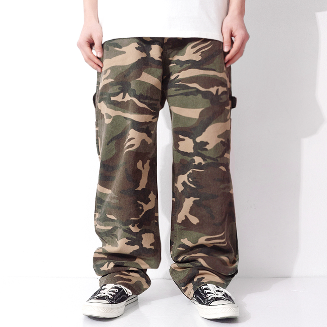 큐티에잇 가먼츠 카모 카펜더 팬츠 카키(QT8 GARMENTS BN Camo Carpenter Pant Khaki) - 3
