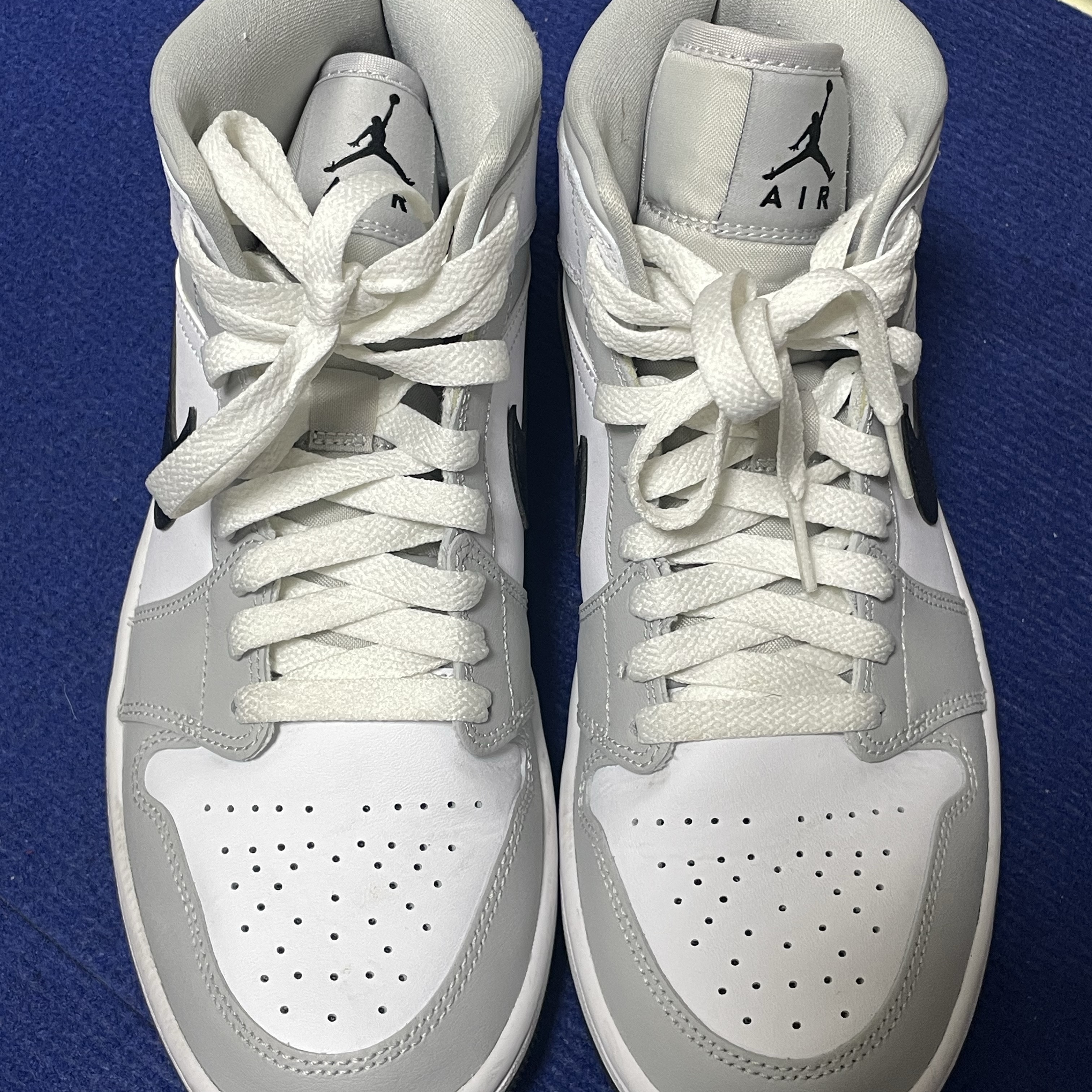 (W) Jordan 1 Mid Grey Fog 착용 스타일 - 2