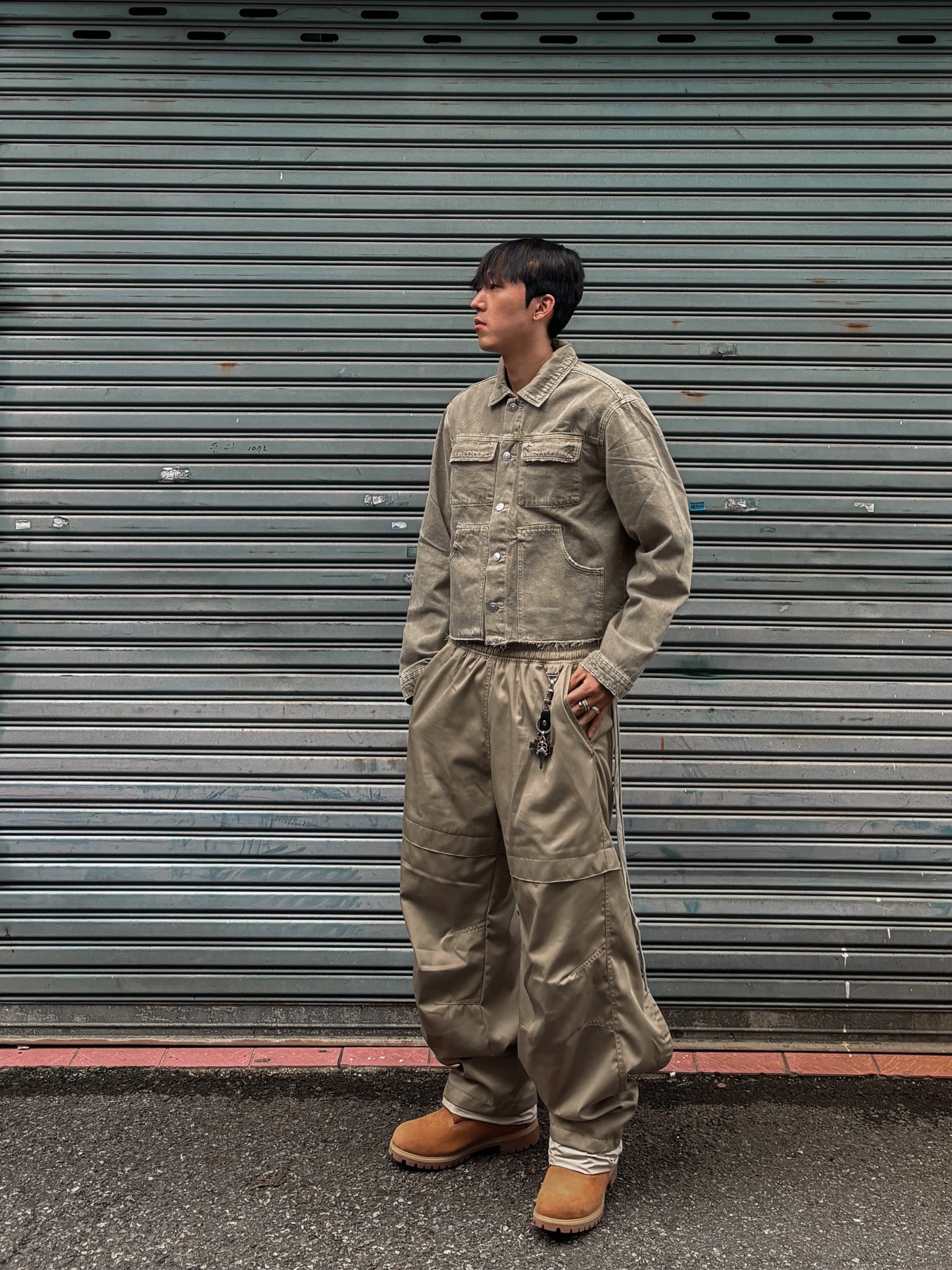 Timberland Premium 6 inch Waterproof Boot Wheat Nubuck - Wide, Wapworks Office Back Slit Pants Beige 착용 스타일 - 1