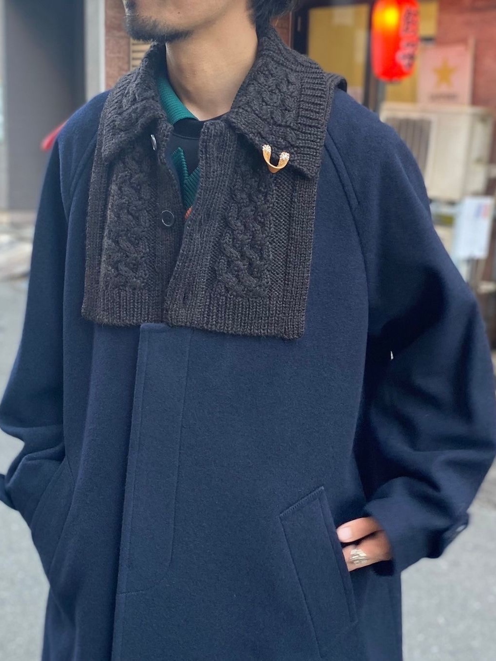 Kolor Beacon 24WBM-C03136 Coat Navy - 24FW 착용 스타일 - 1