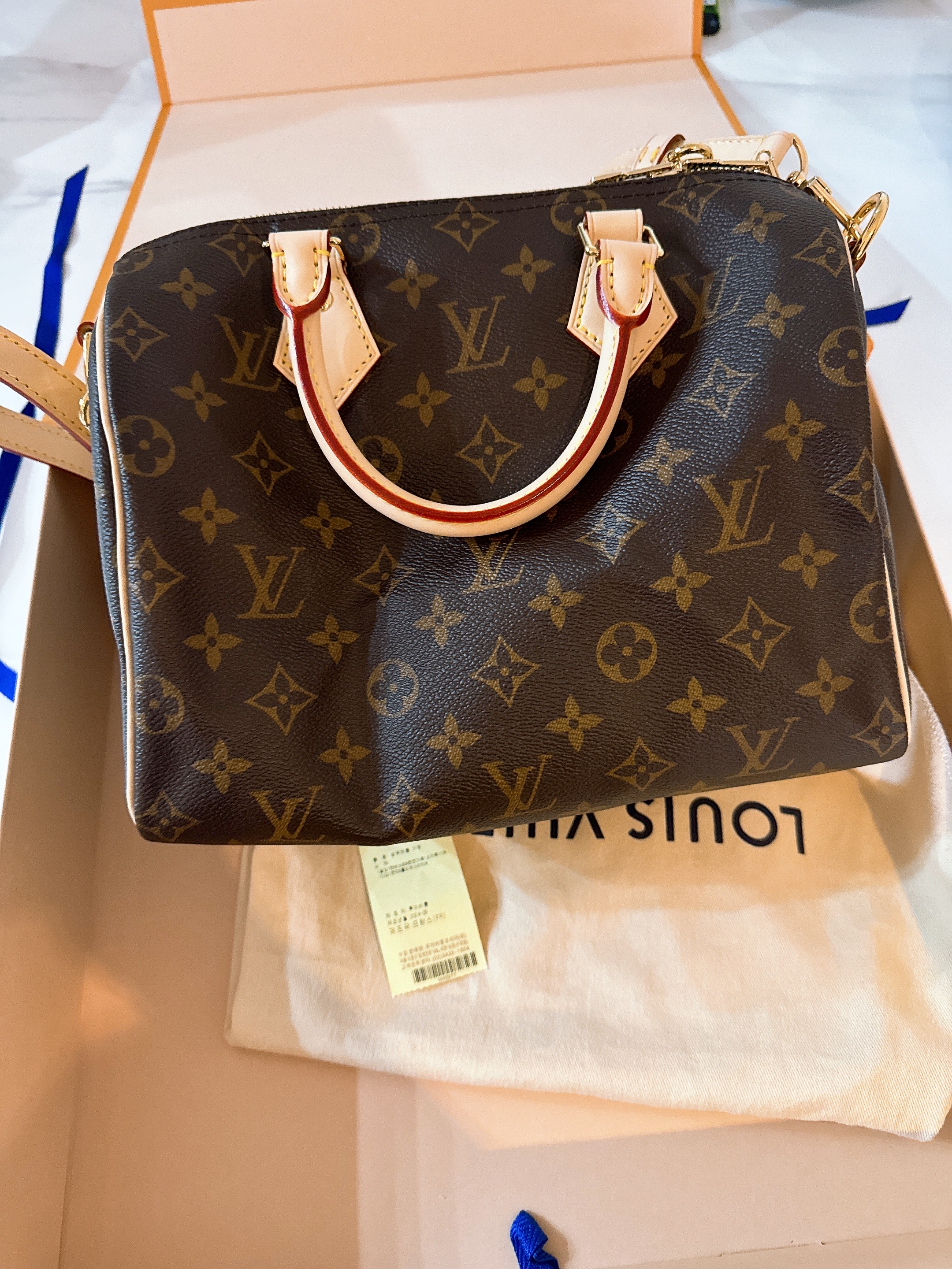 Louis Vuitton Speedy Bandouliere 25 Monogram 착용 스타일 - 2