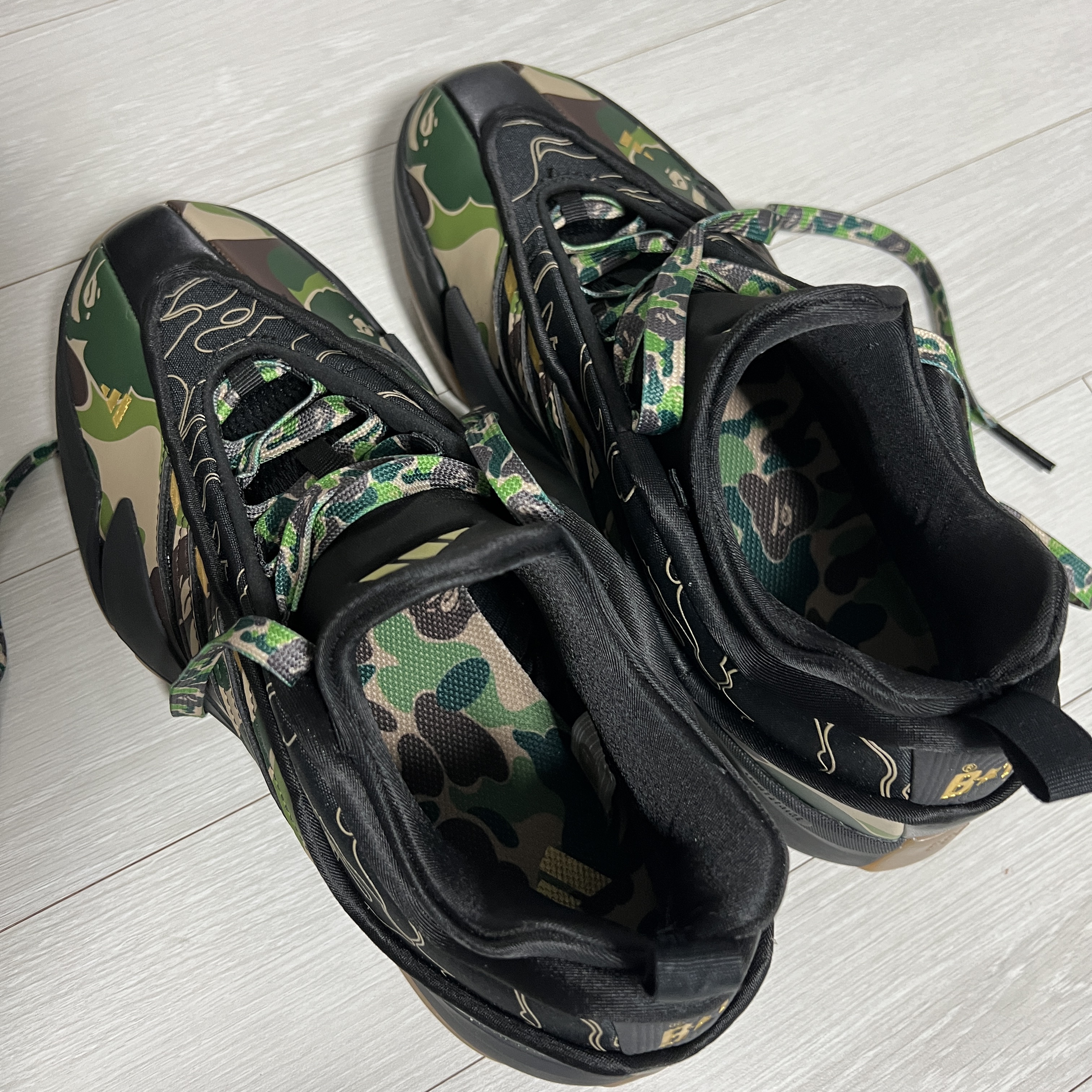 Adidas x BAPE Dame 9 Core Black 착용 스타일