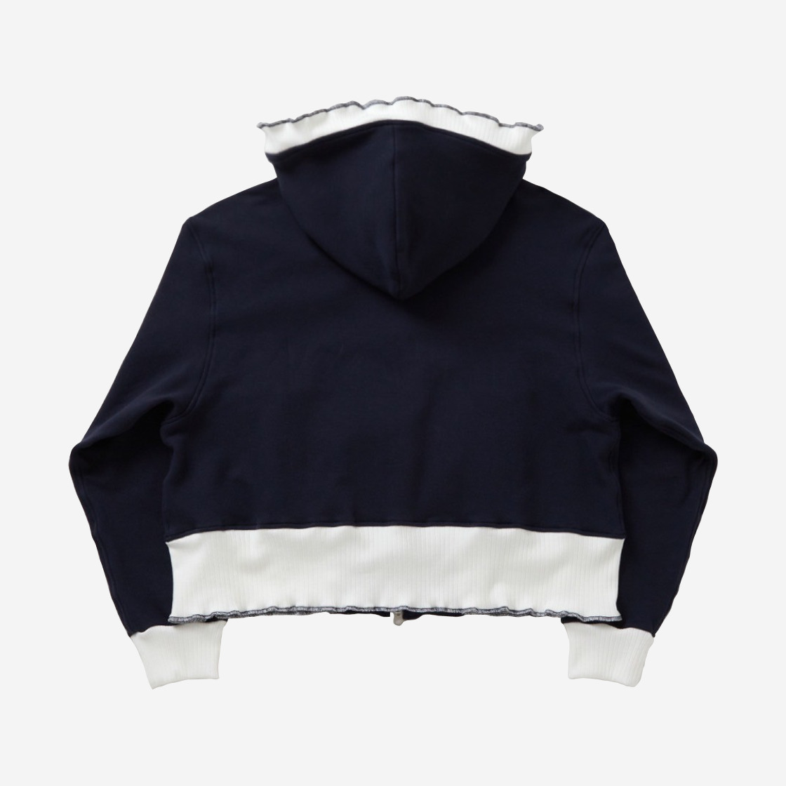 닉기어 프릴 스웨트 집 블루종 네이비(NICK GEAR Frill Sweat Zip Blouson Navy) - 2