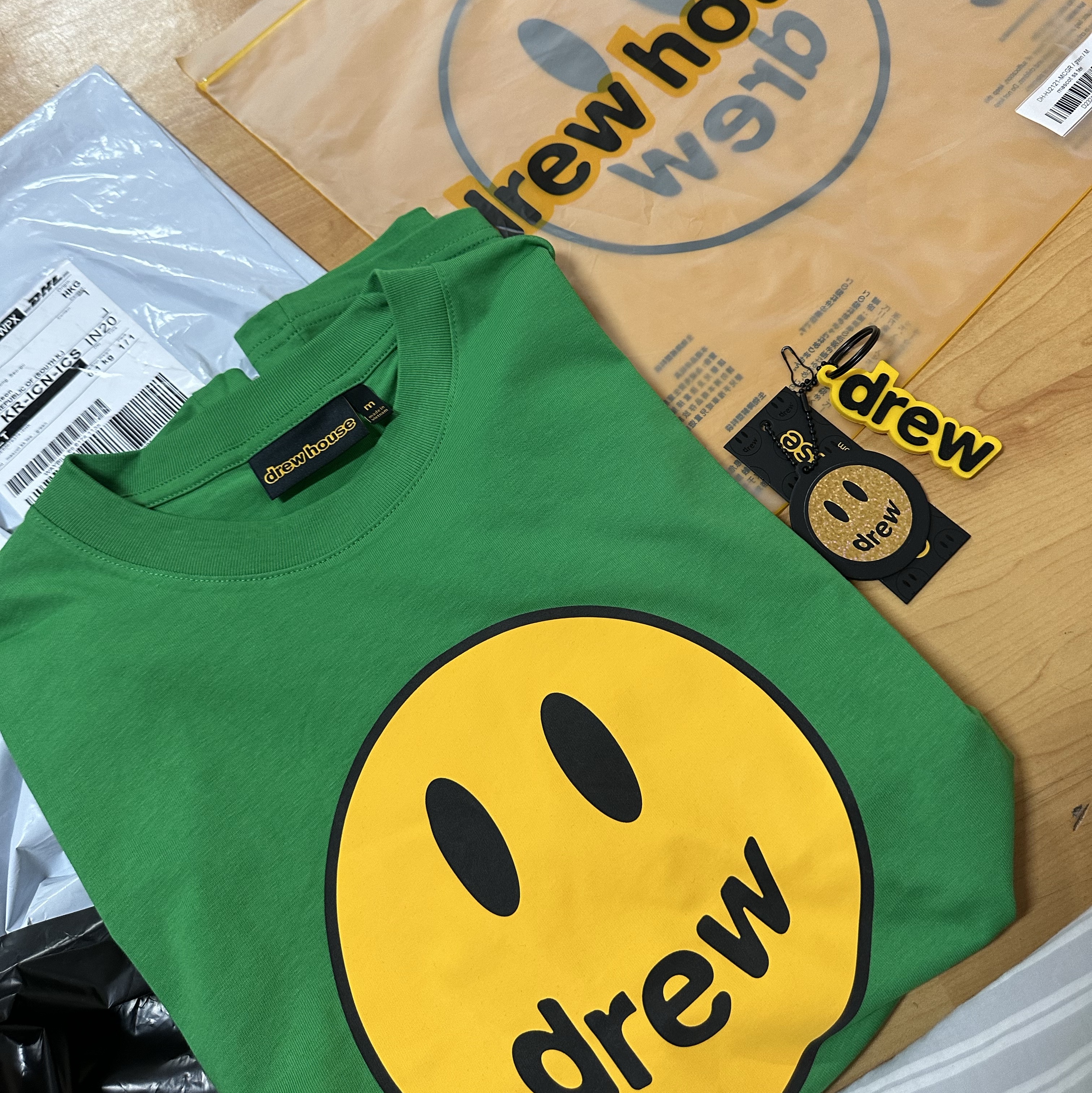 Drew House Mascot S/S T-Shirt Green 착용 스타일