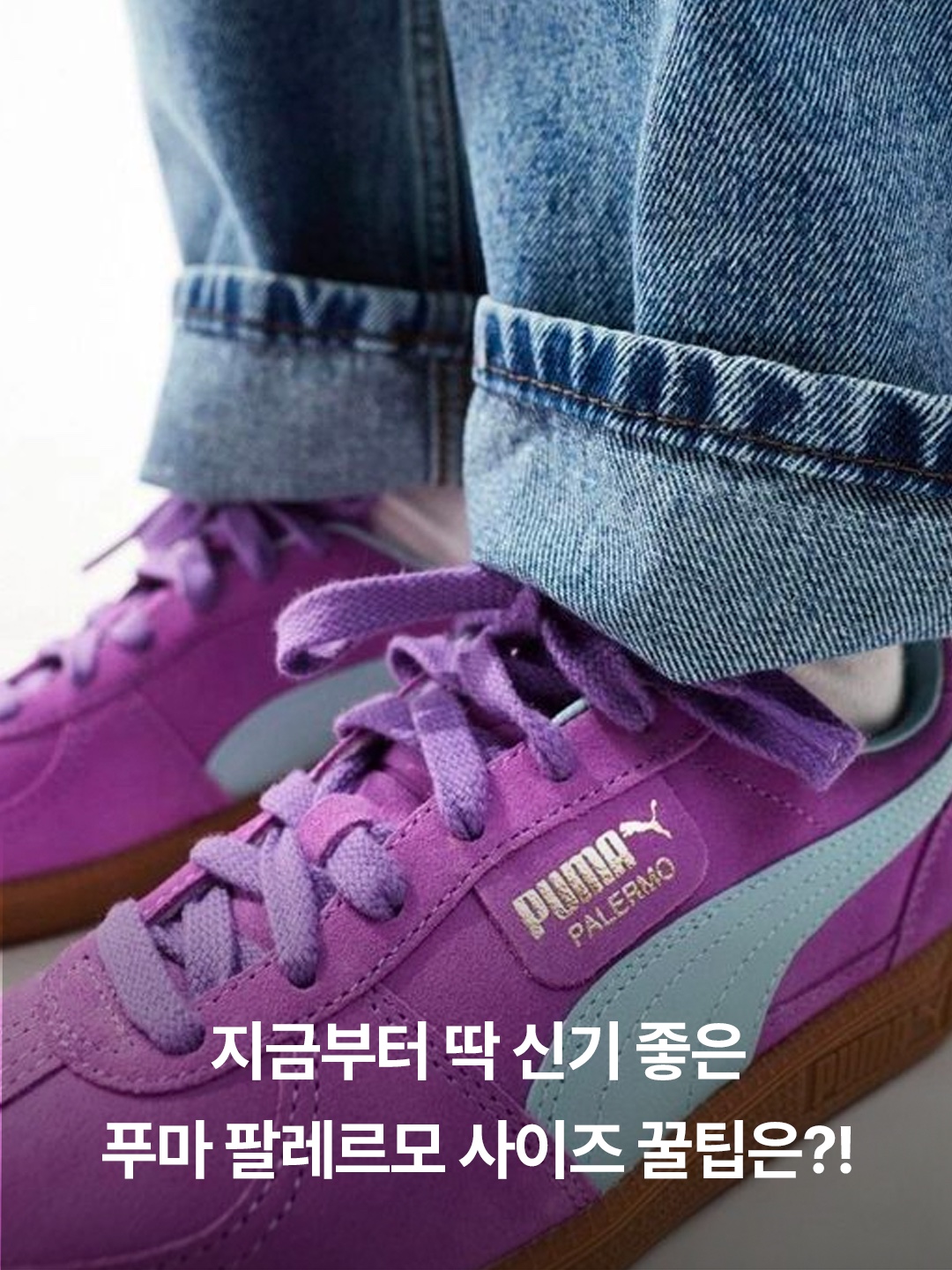 Puma Palermo Vintage Hyperlink Blue, Puma Palermo Special Pink Delight Green 착용 스타일 - 3