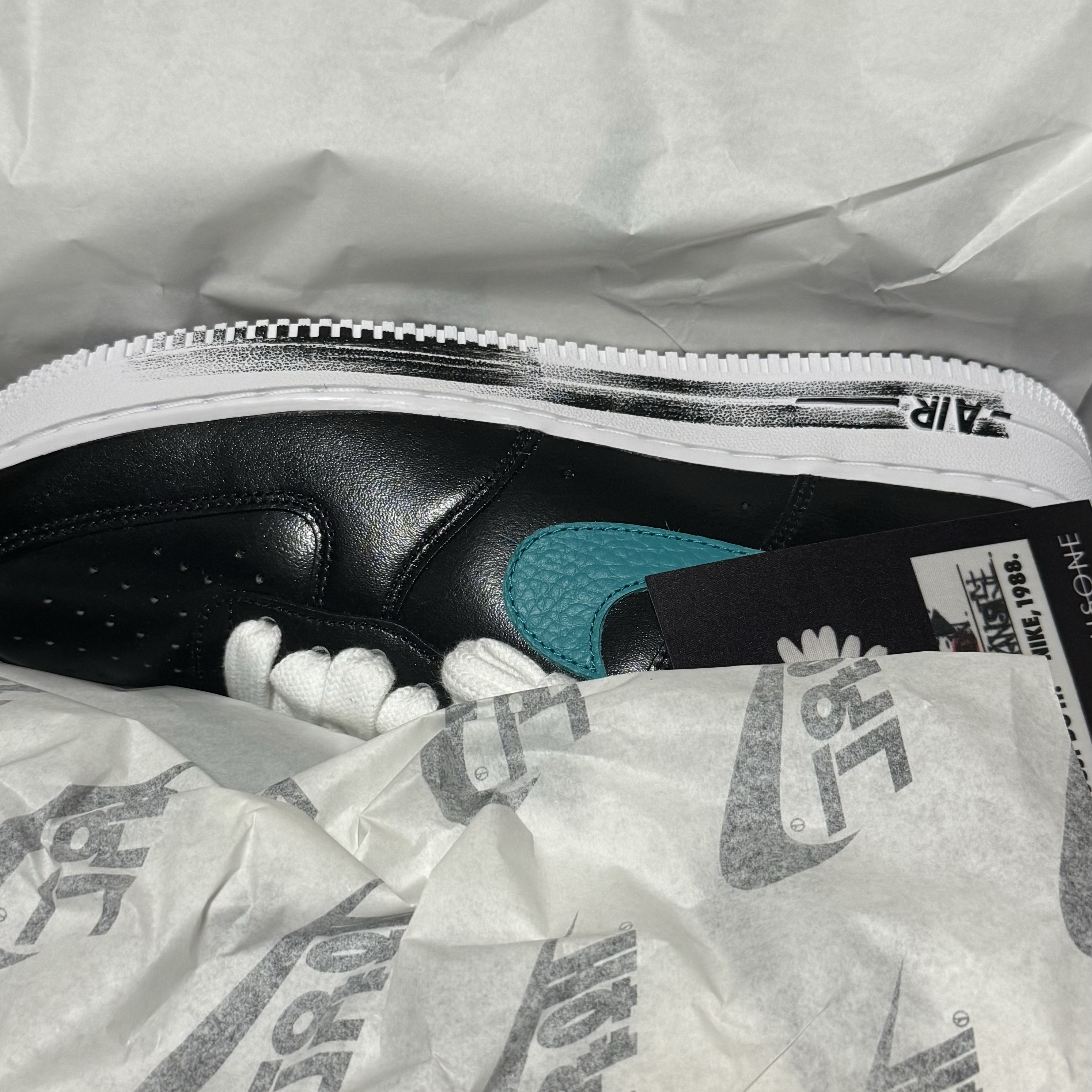 Nike x Peaceminusone Air Force 1 Low Para-Noise 3.0 Black and Multicolor 착용 스타일 - 1