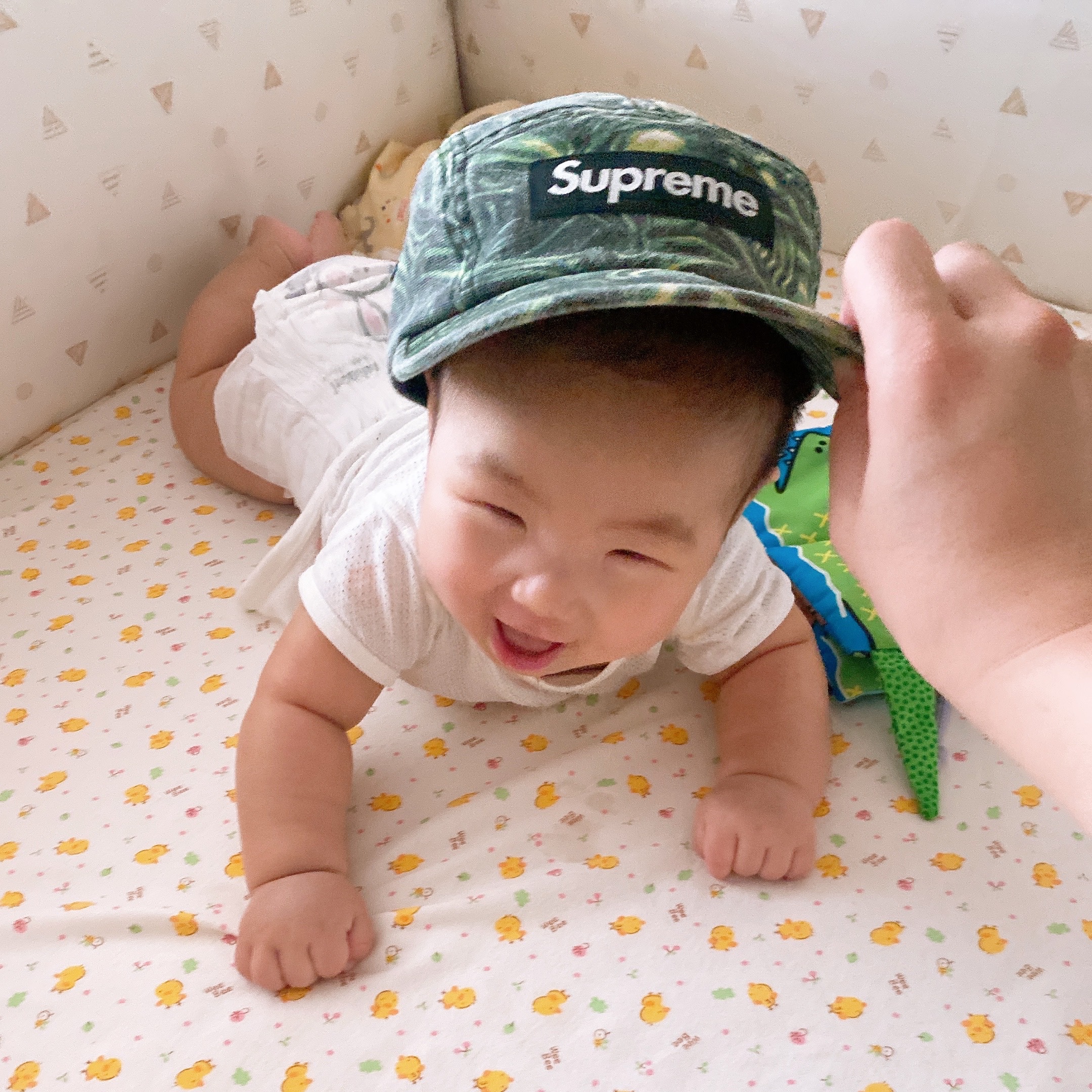 Supreme H.R. Giger Camp Cap Green - 23FW 착용 스타일