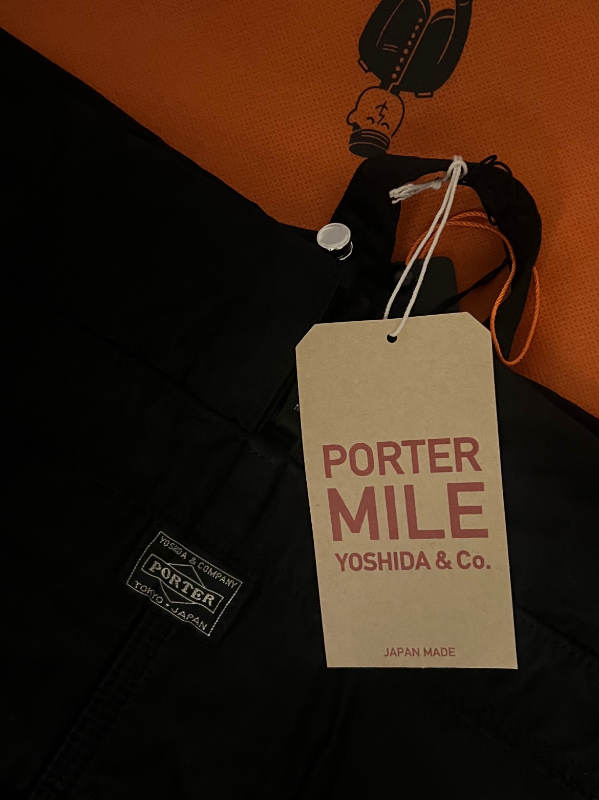 Porter Mile Knapsack Black 착용 스타일