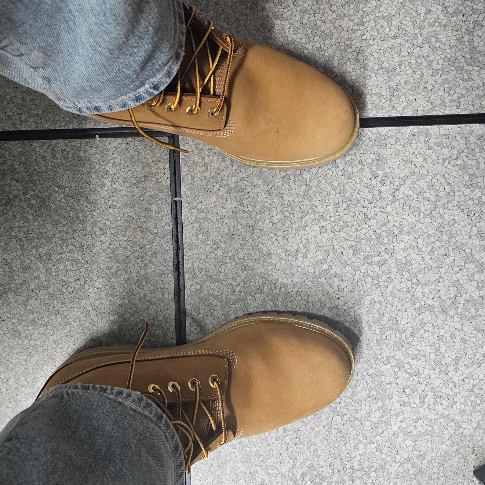 Timberland Premium 6 inch Waterproof Boot Wheat Nubuck - Wide 착용 스타일