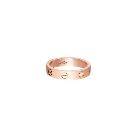 Cartier Love Wedding Band Rose Gold Diamond